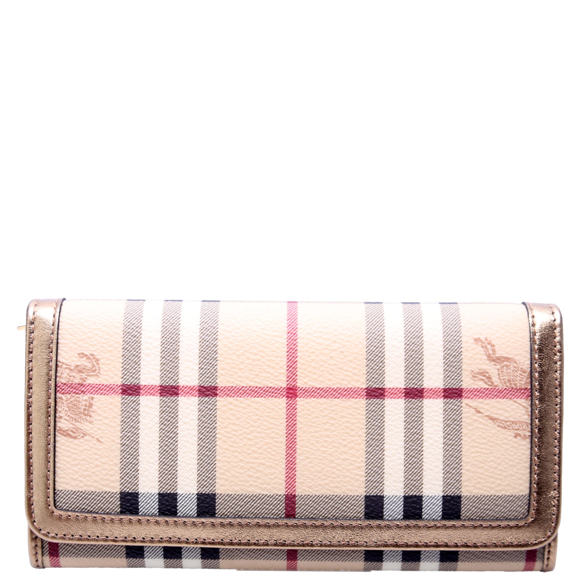 3689954 Haymarket Check Continental Penrose Wallet Beige
