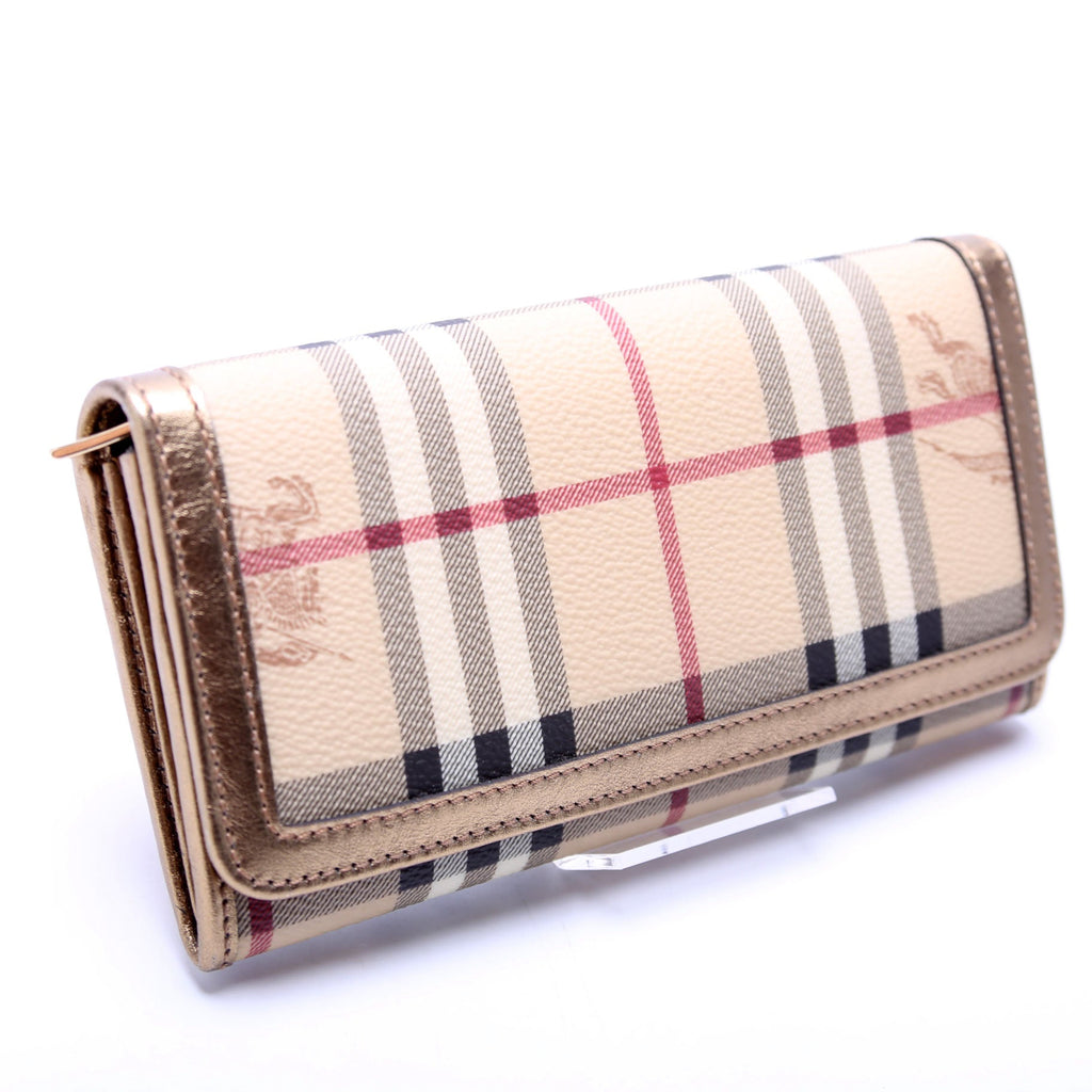 3689954 Haymarket Check Continental Penrose Wallet Beige