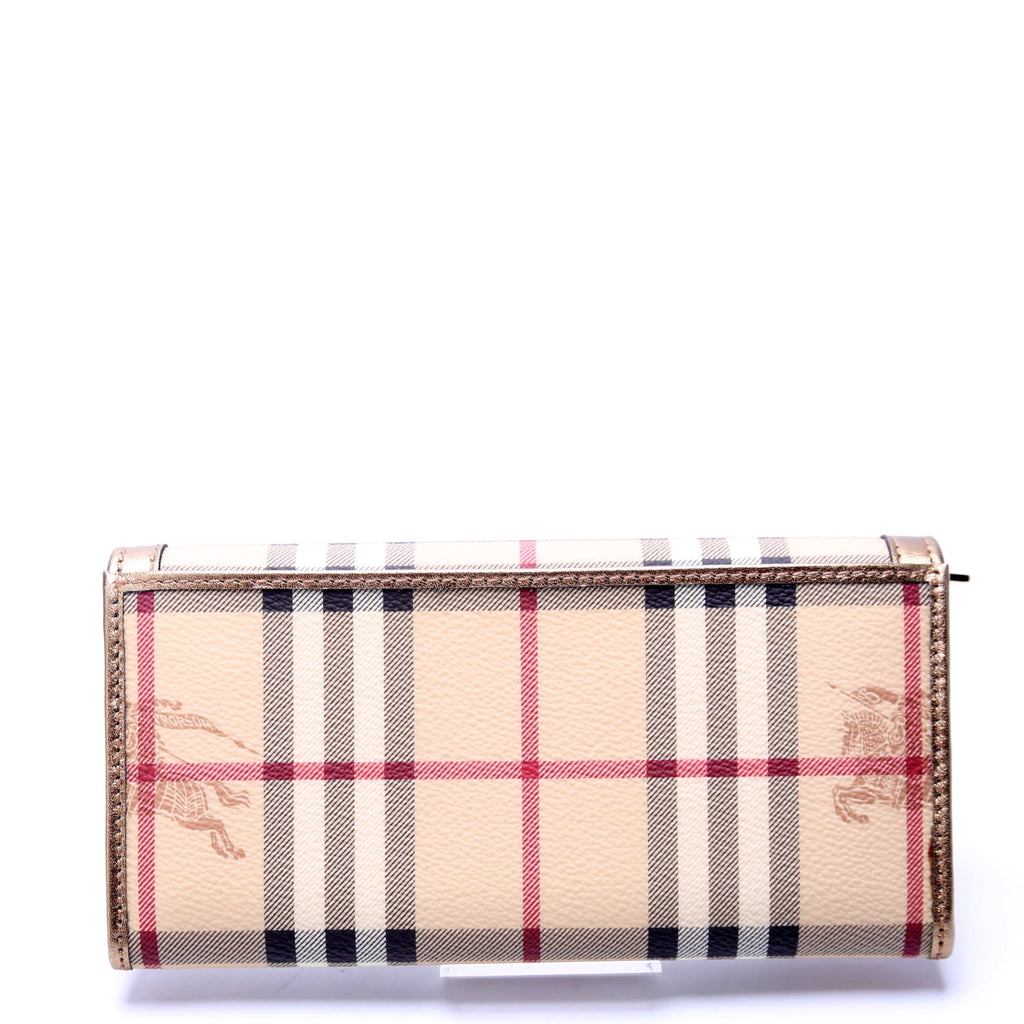3689954 Haymarket Check Continental Penrose Wallet Beige