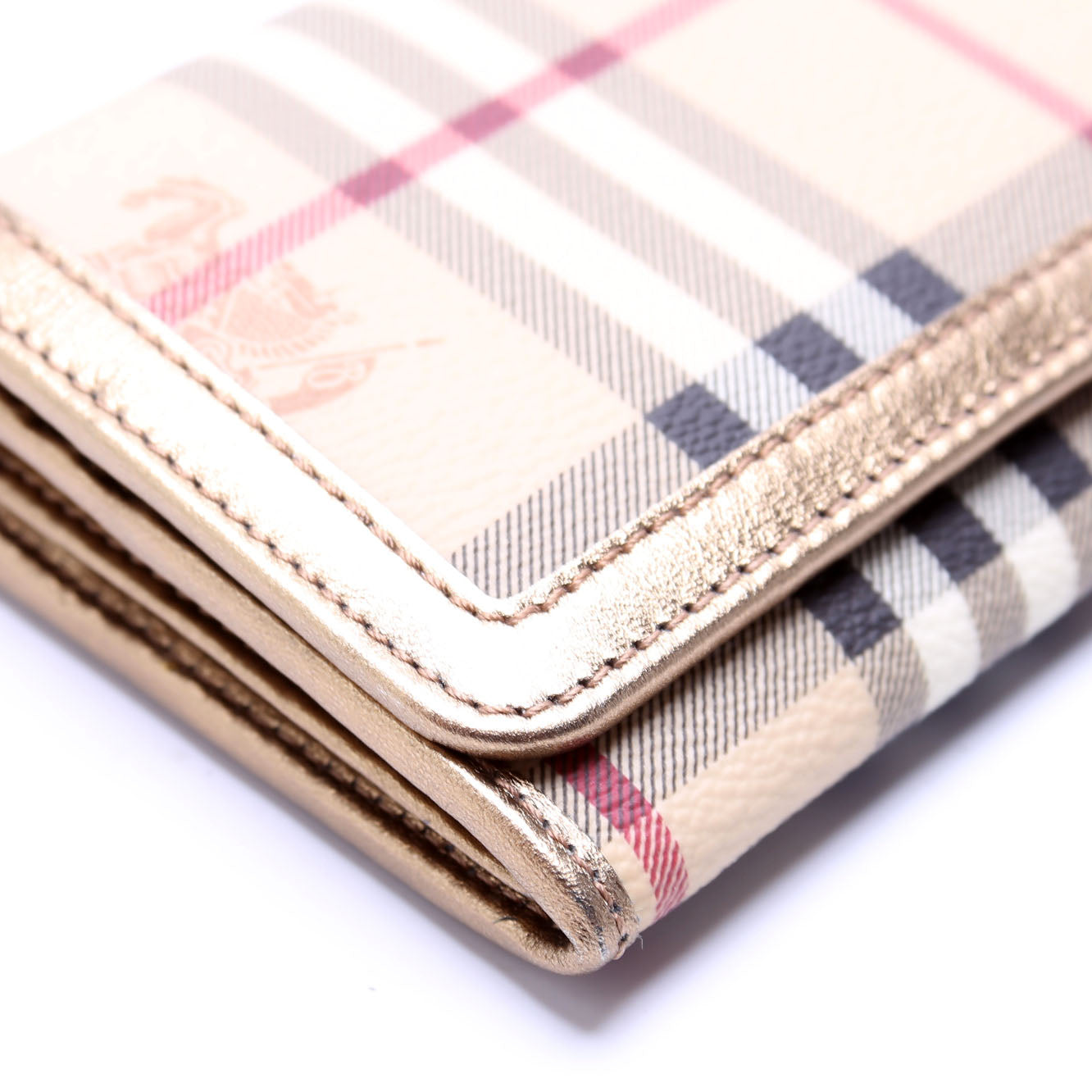 3689954 Haymarket Check Continental Penrose Wallet Beige