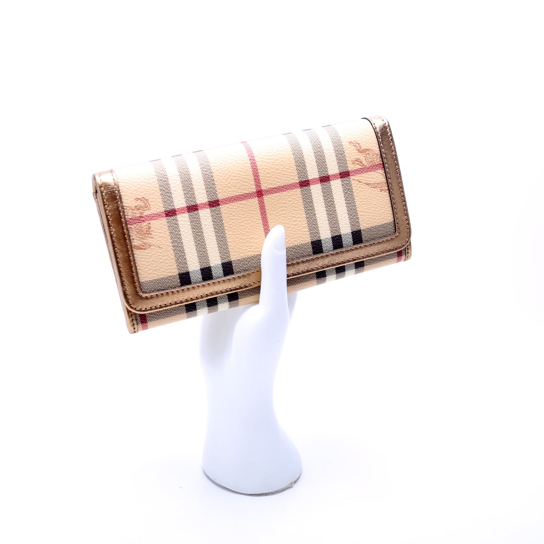 3689954 Haymarket Check Continental Penrose Wallet Beige