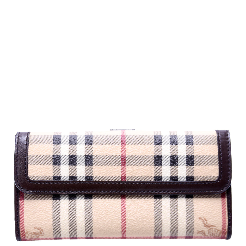 3640450 Haymarket Check Continental Wallet Brown