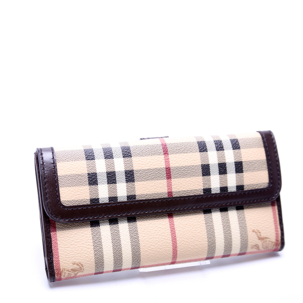 3640450 Haymarket Check Continental Wallet Brown