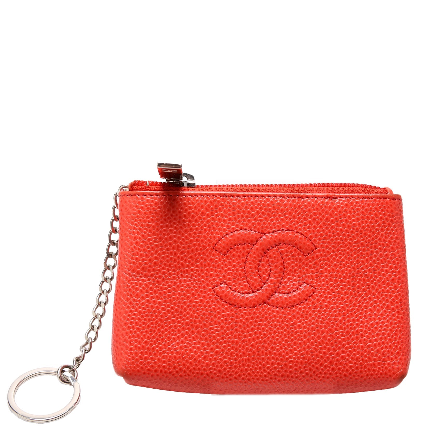 Timeless CC Key HOlder Caviar Coral