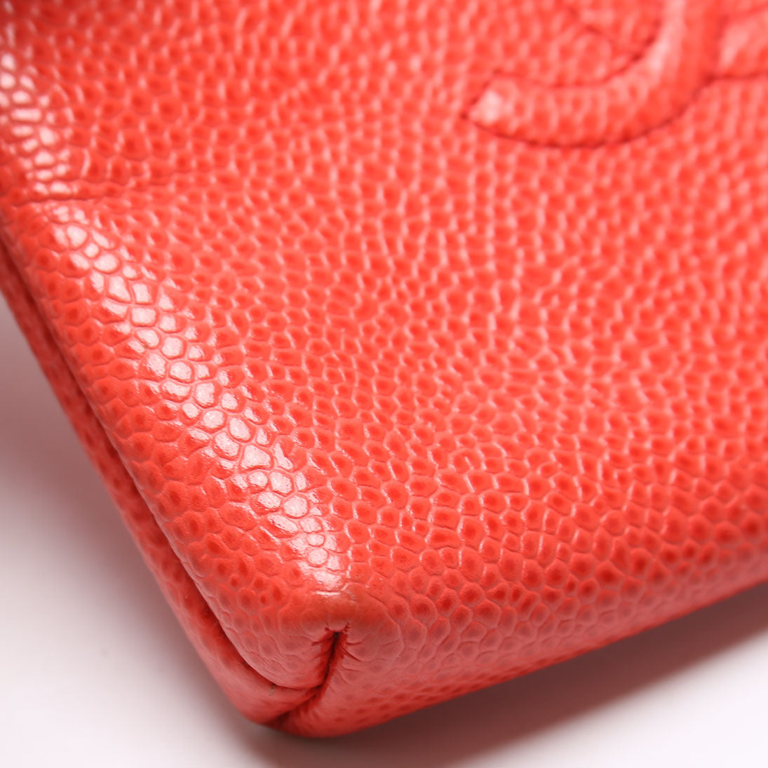 Timeless CC Key HOlder Caviar Coral