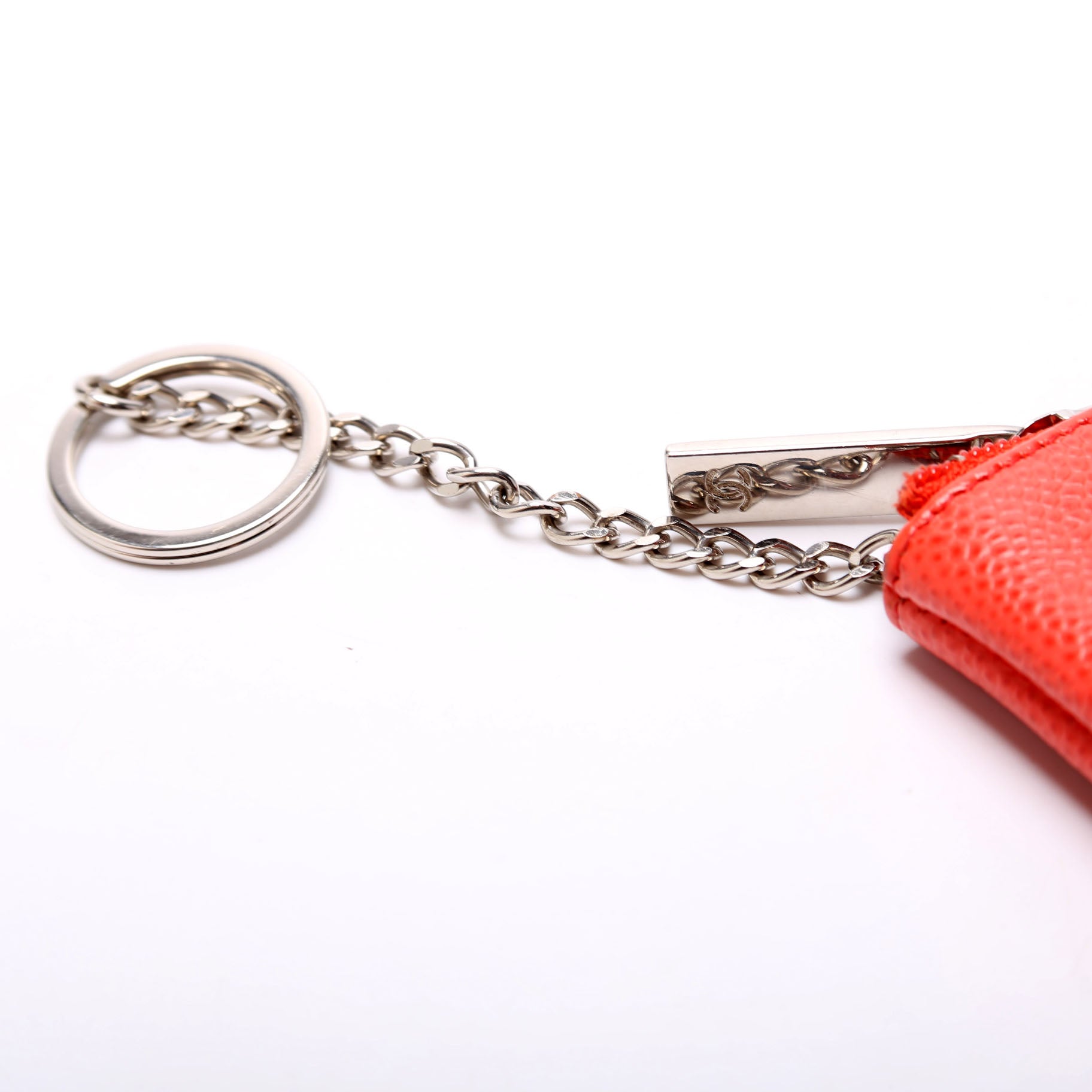 Timeless CC Key HOlder Caviar Coral