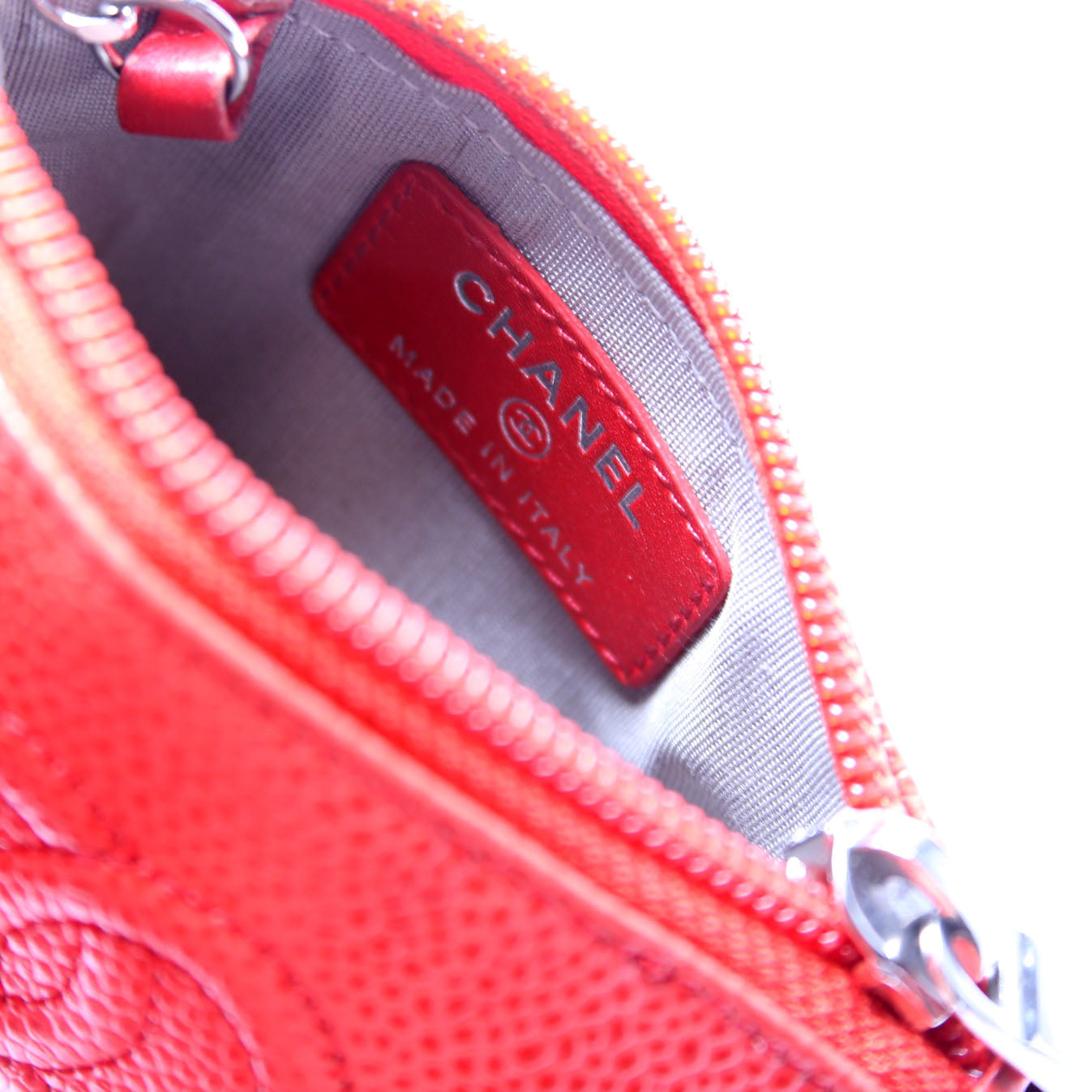 Timeless CC Key HOlder Caviar Coral