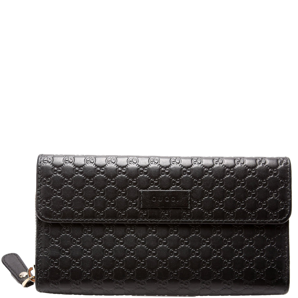449396 Miroguccissima Continental Flap Wallet Black