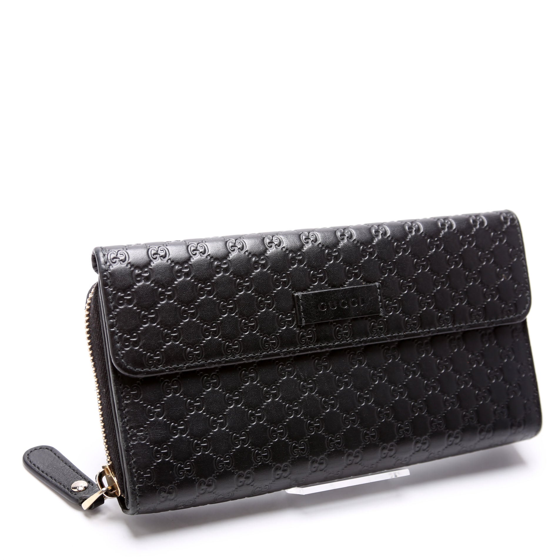 449396 Miroguccissima Continental Flap Wallet Black