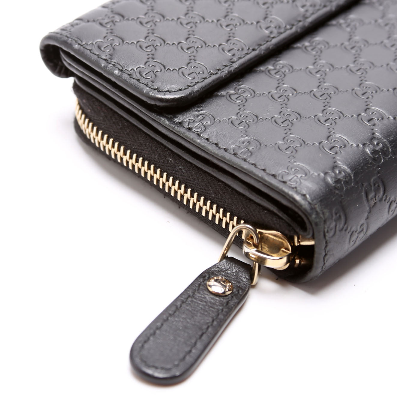 449396 Miroguccissima Continental Flap Wallet Black
