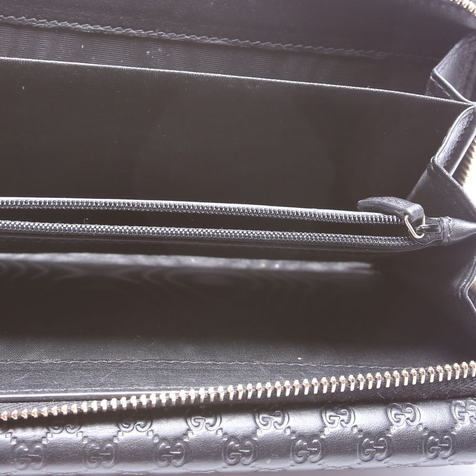 449396 Miroguccissima Continental Flap Wallet Black