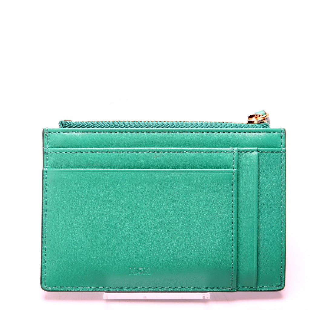 Mode Travia Zip Card Cases Spanish Leather Green