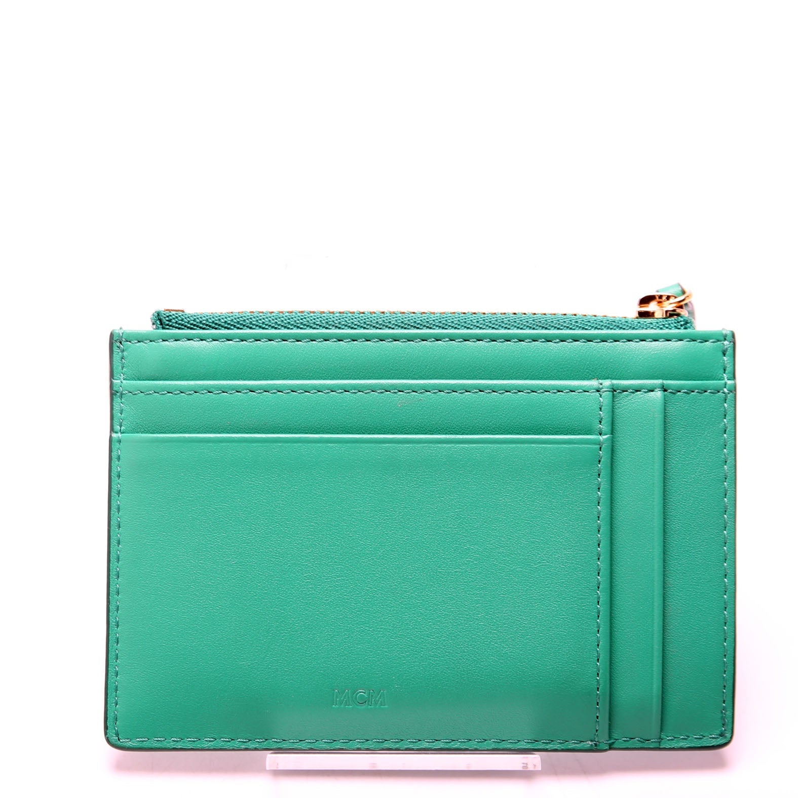 Mode Travia Zip Card Cases Spanish Leather Green