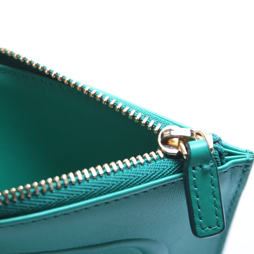 Mode Travia Zip Card Cases Spanish Leather Green