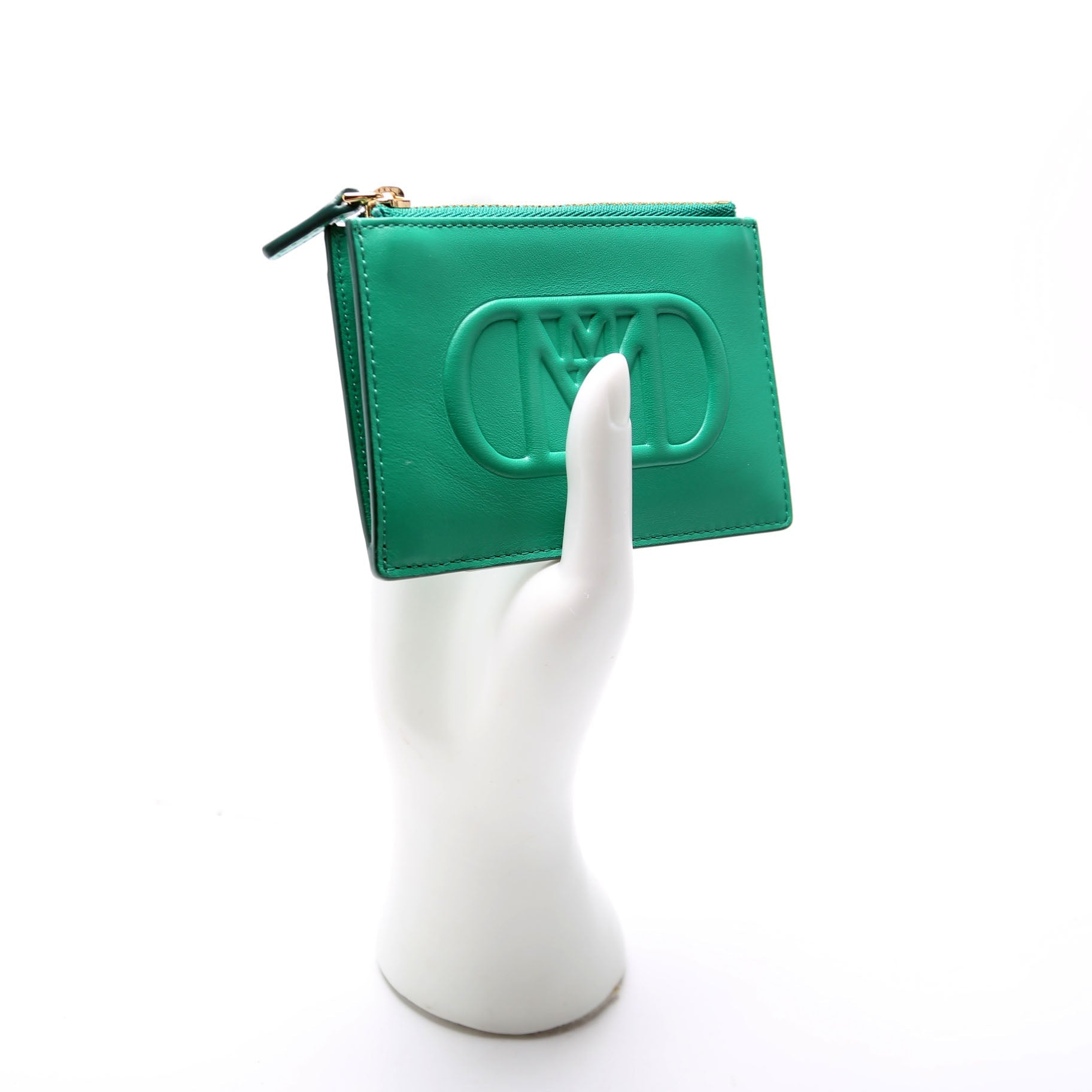 Mode Travia Zip Card Cases Spanish Leather Green