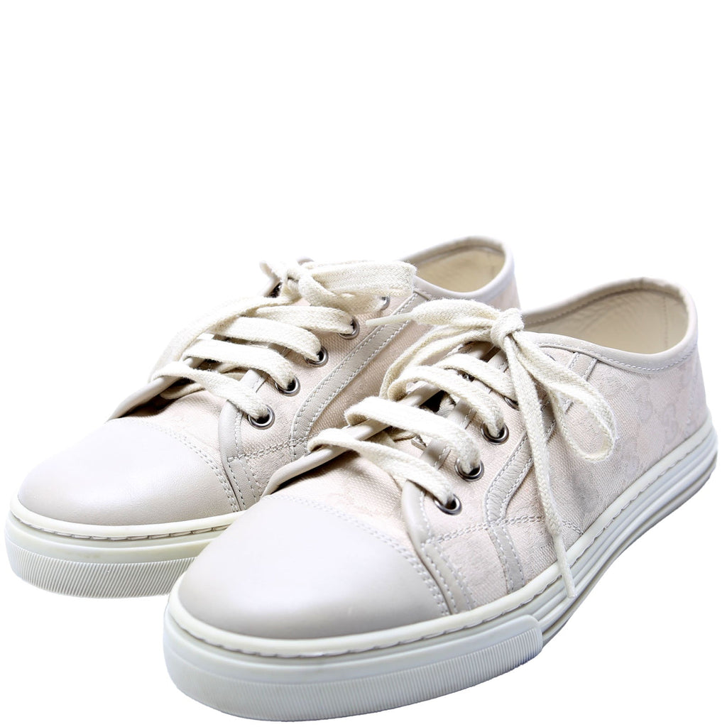 Gucci GG Canvas Low Top Sneakers Size 37 Grey