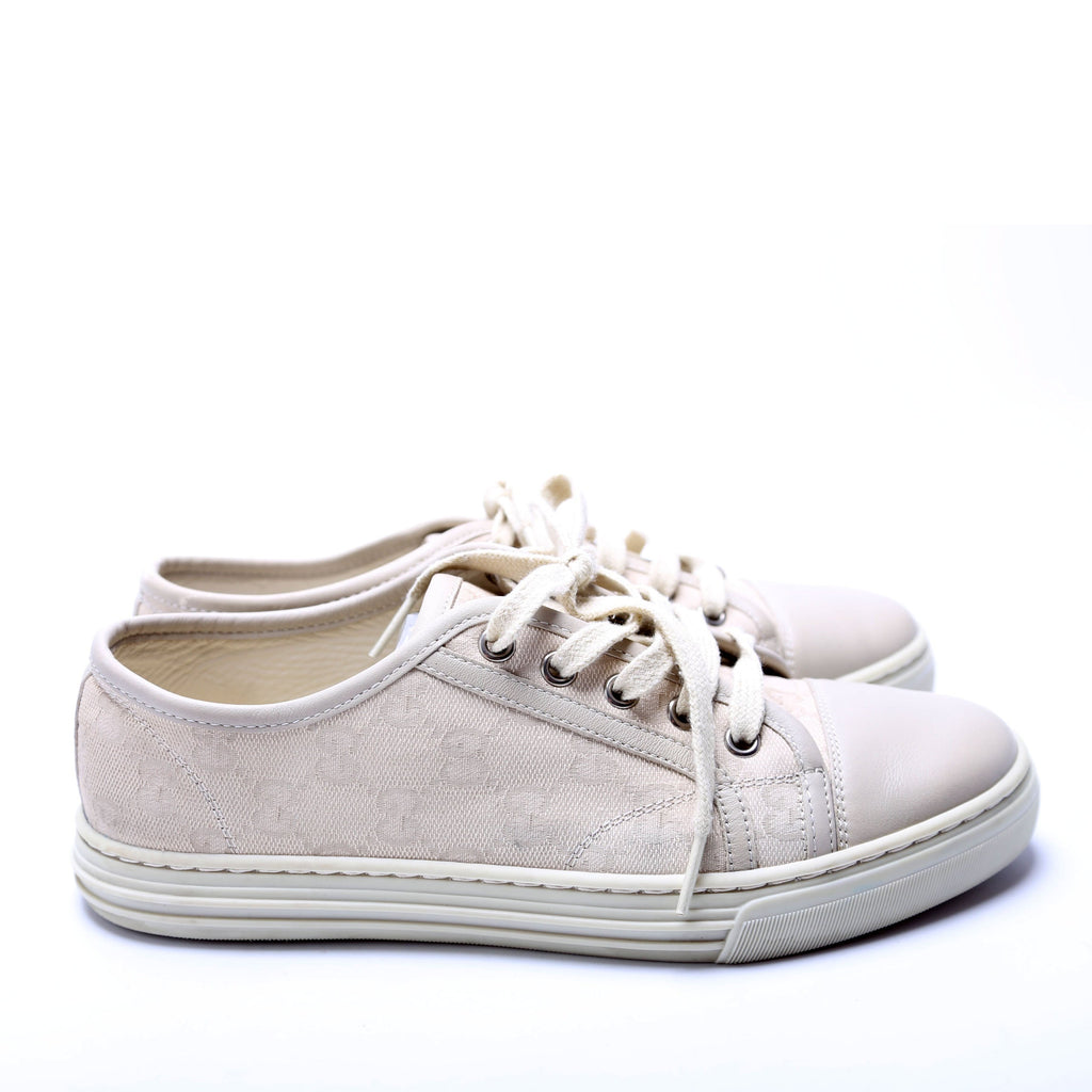 Gucci GG Canvas Low Top Sneakers Size 37 Grey