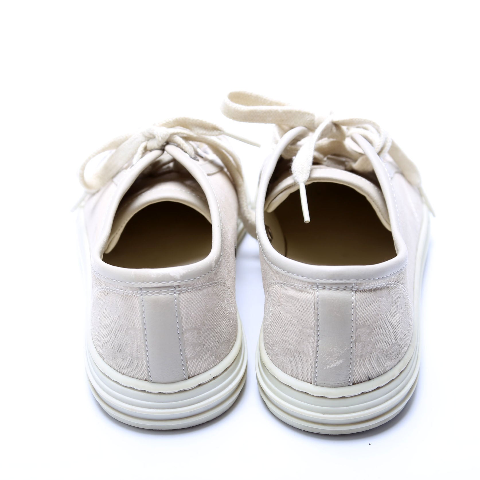 Gucci GG Canvas Low Top Sneakers Size 37 Grey
