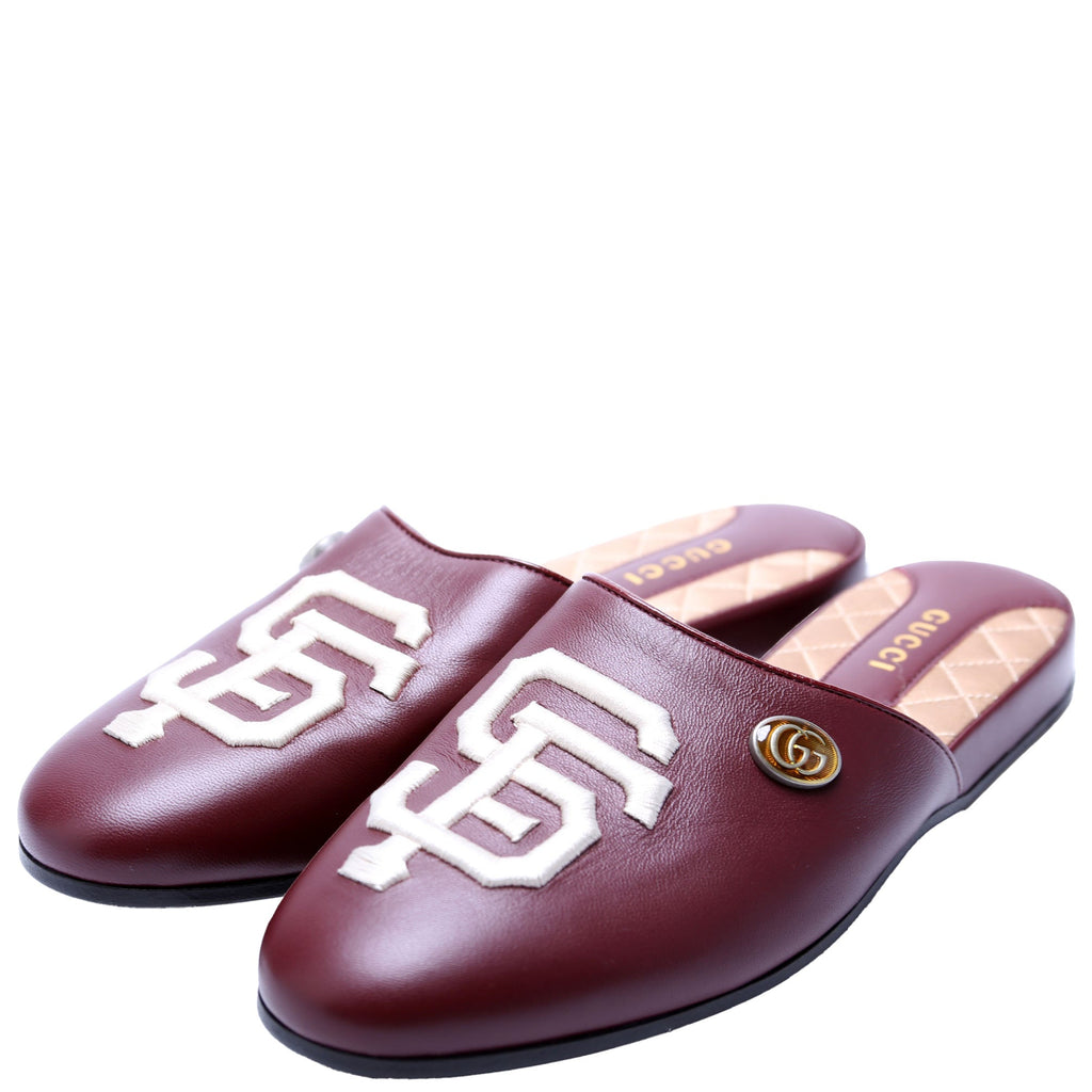 Giants Logo Mules Size 35.5 Maroon