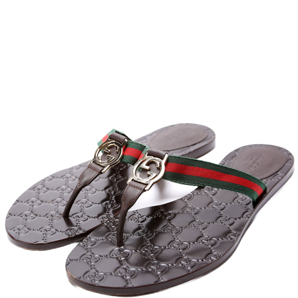 GG Web Strap Flip Flops Size 39.5