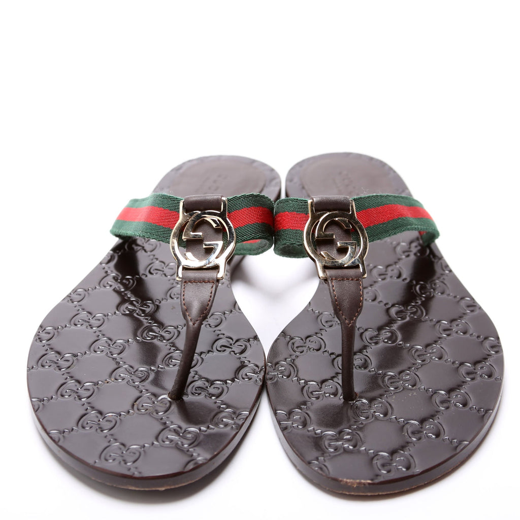 GG Web Strap Flip Flops Size 39.5
