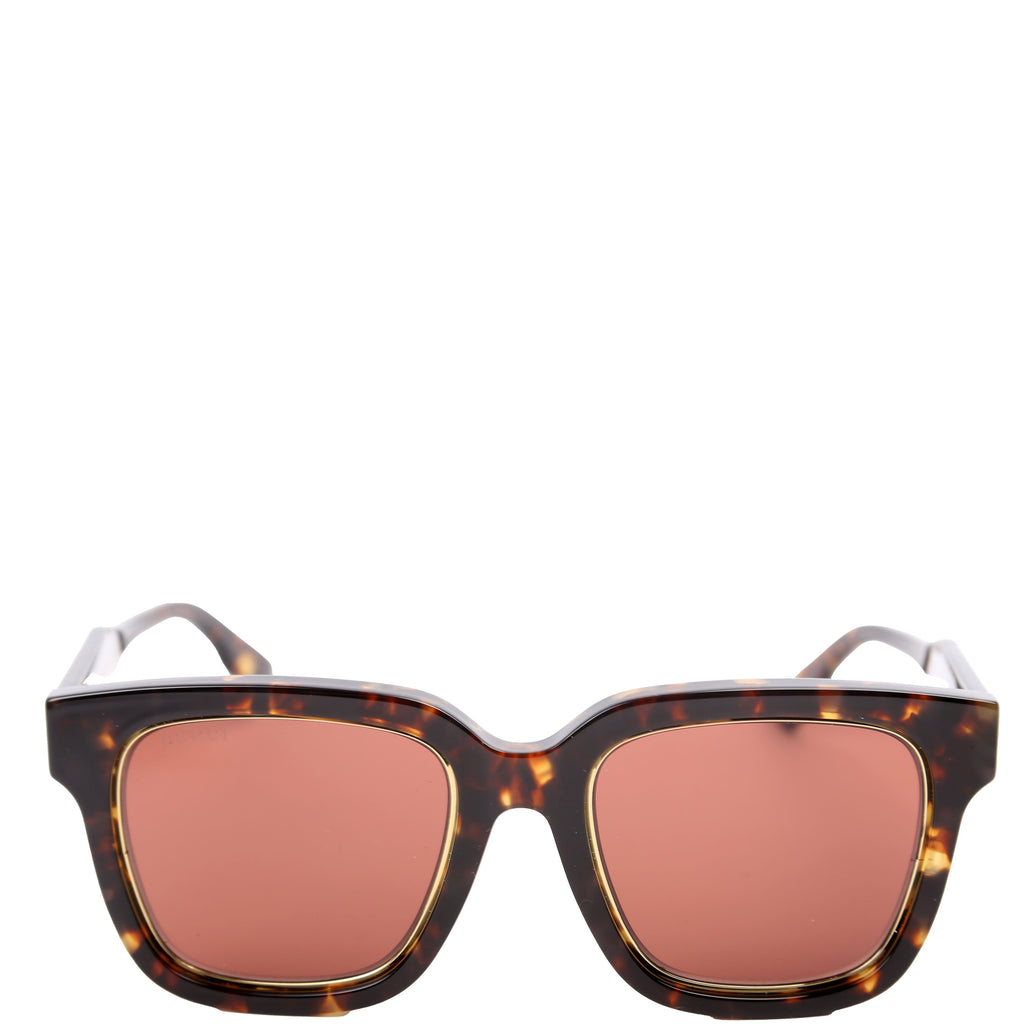 Gucci GG1136S Havana Square Sunglasses Tortoise