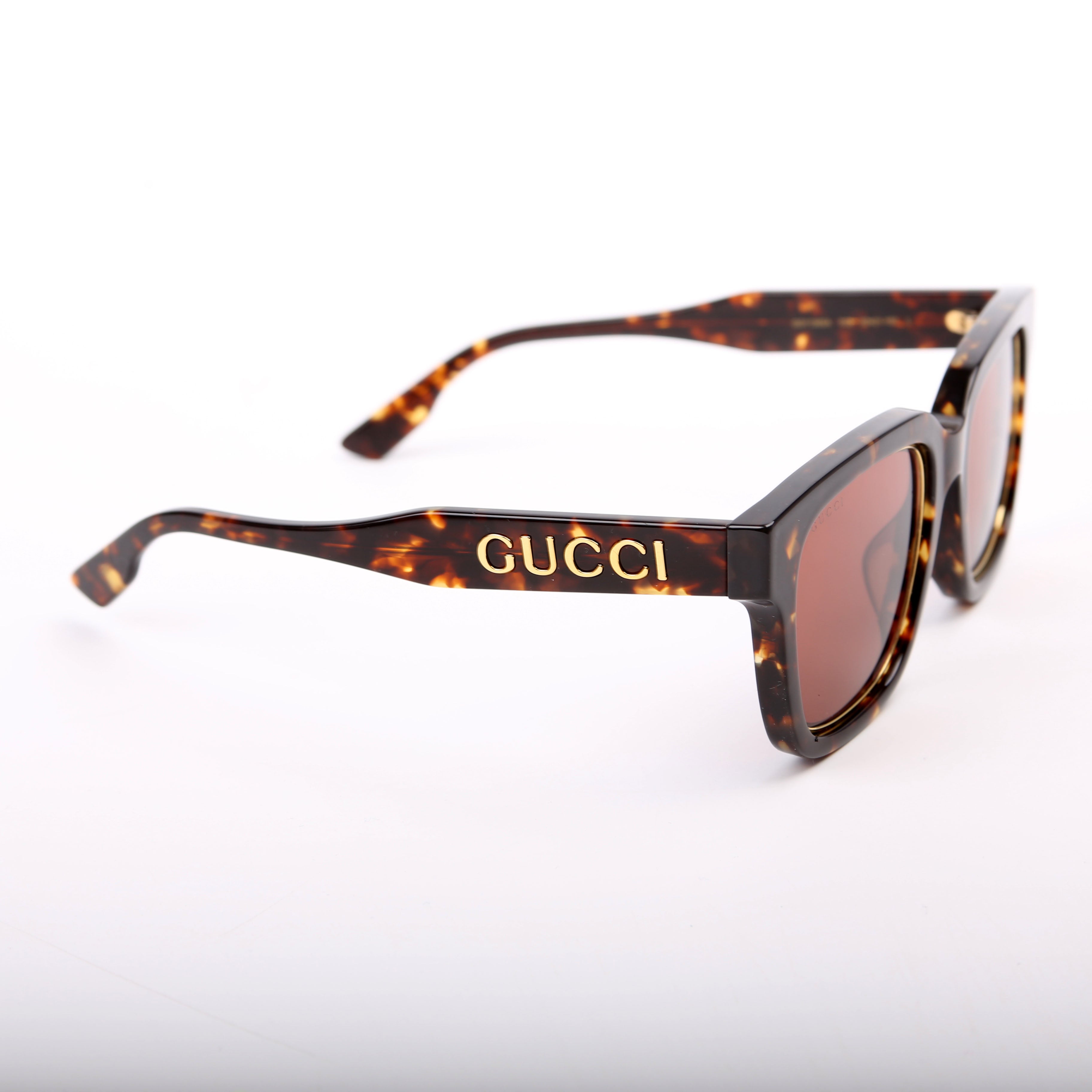 Gucci GG1136S Havana Square Sunglasses Tortoise