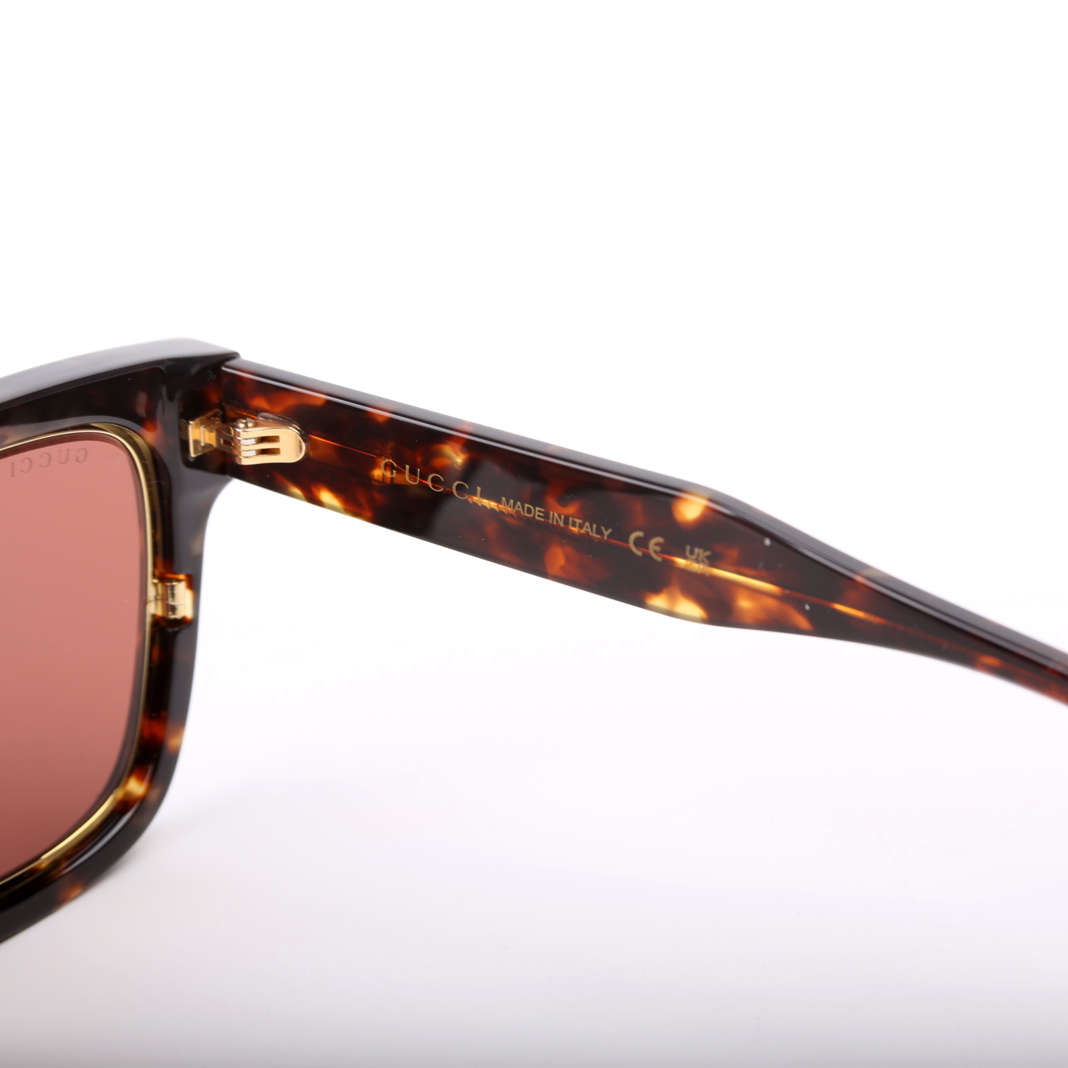 Gucci GG1136S Havana Square Sunglasses Tortoise