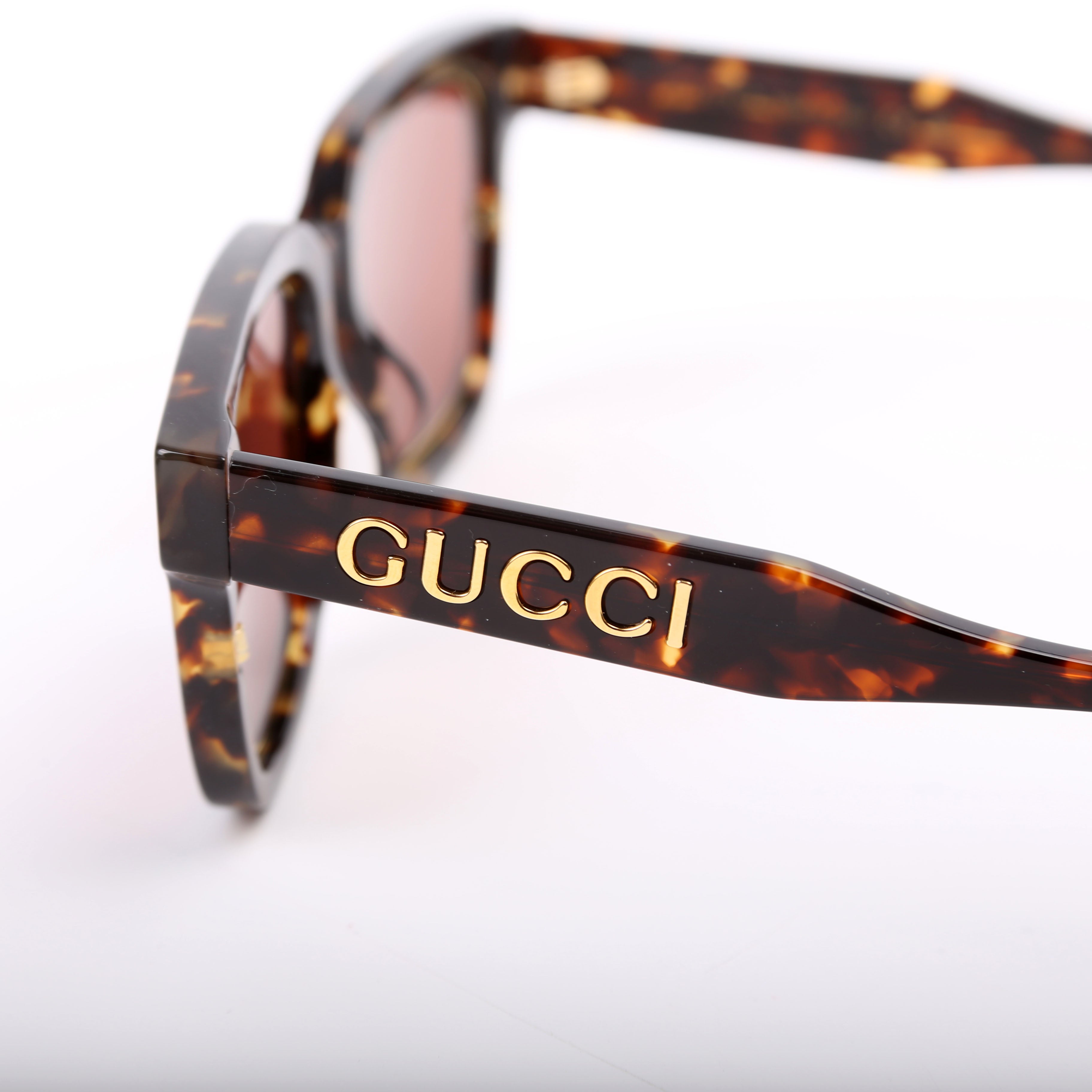Gucci GG1136S Havana Square Sunglasses Tortoise