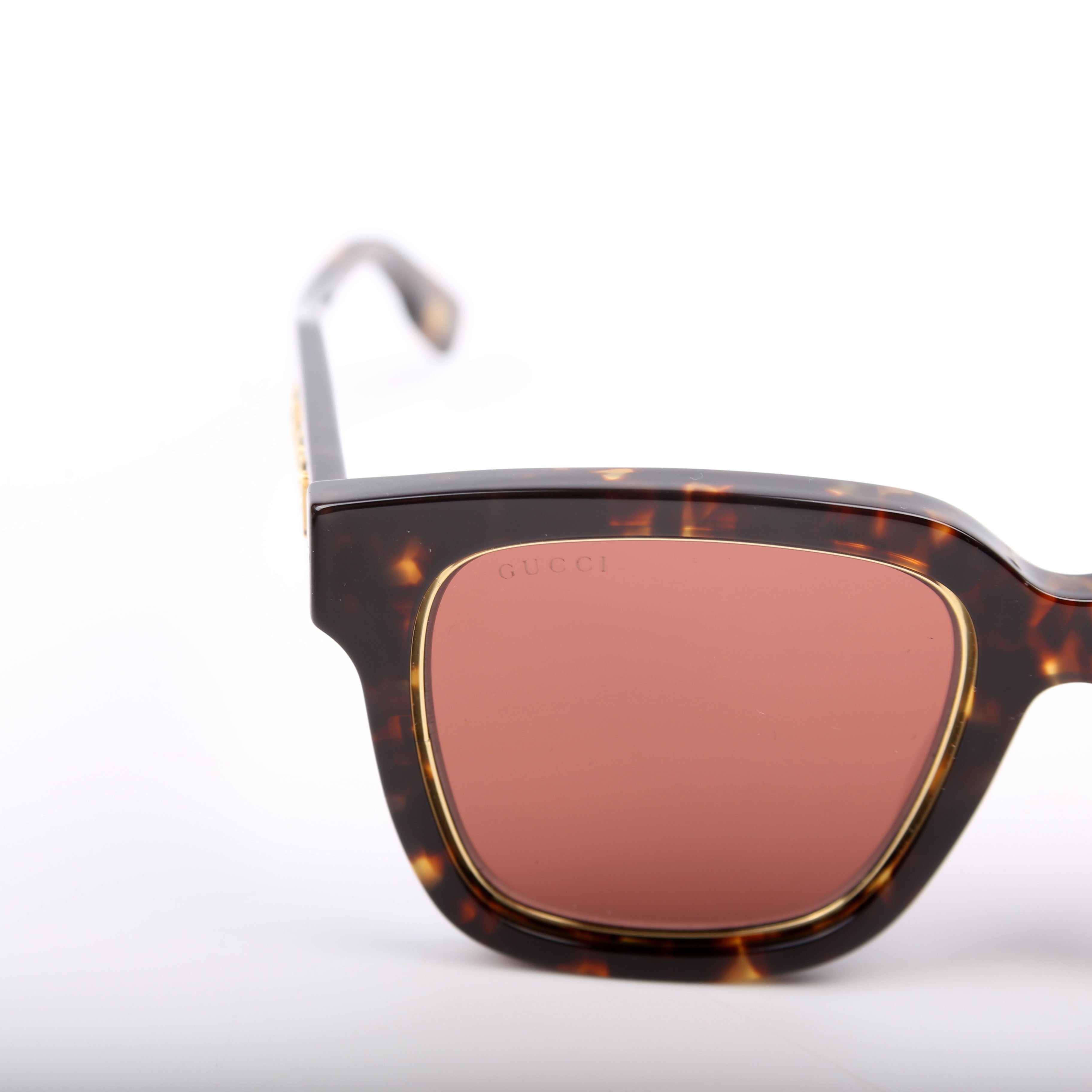 Gucci GG1136S Havana Square Sunglasses Tortoise