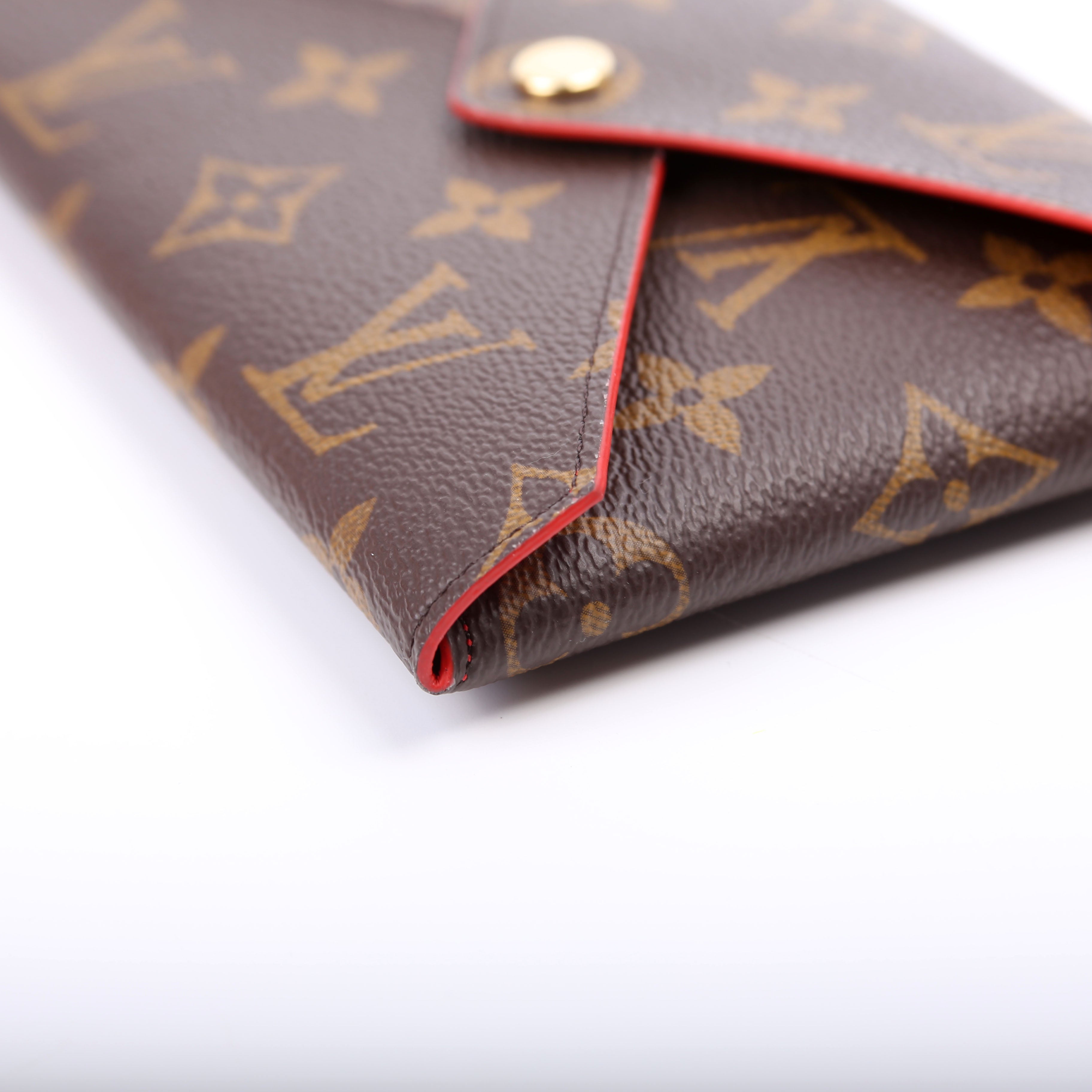 Kirigami Pouch Medium Monogram Red