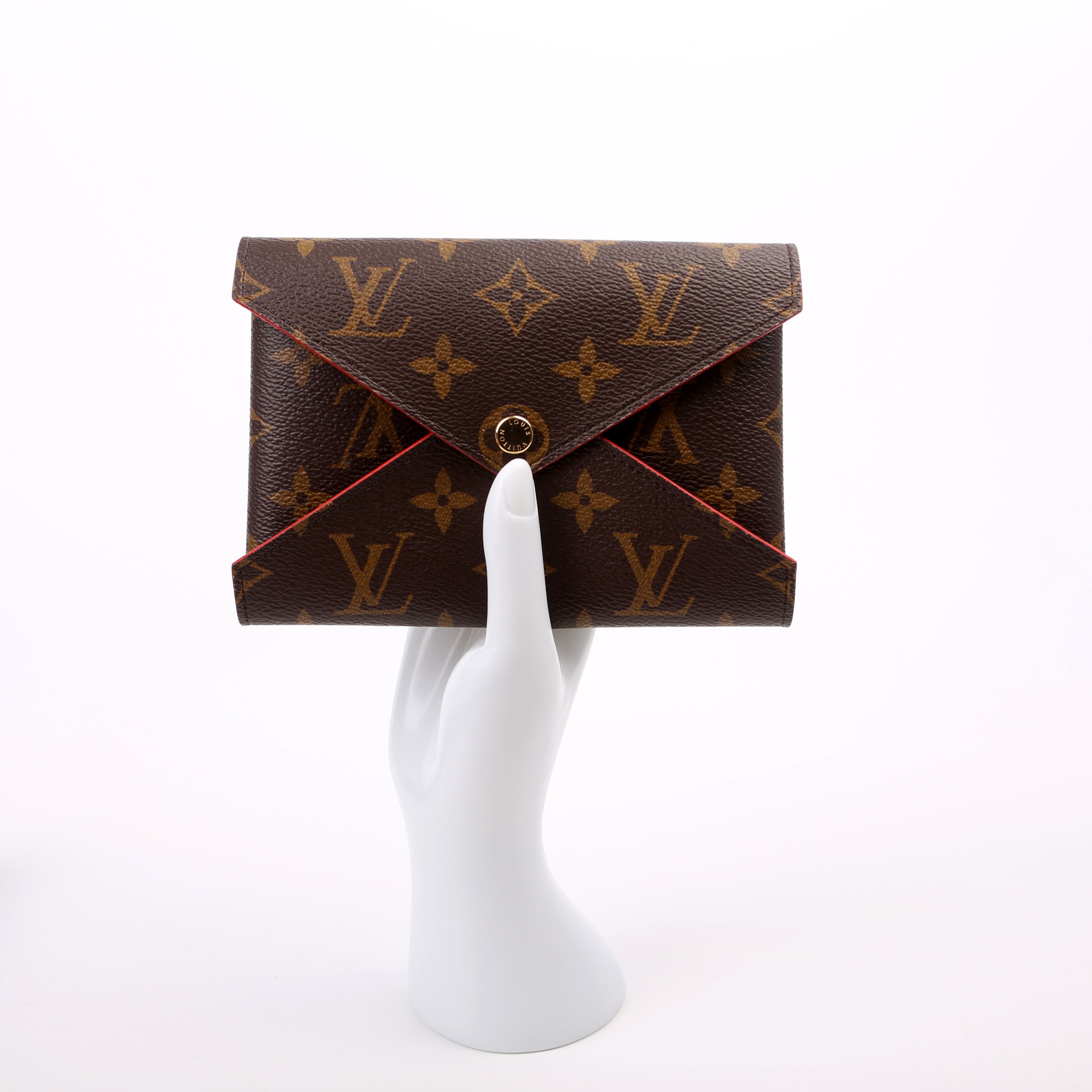 Kirigami Pouch Medium Monogram Red
