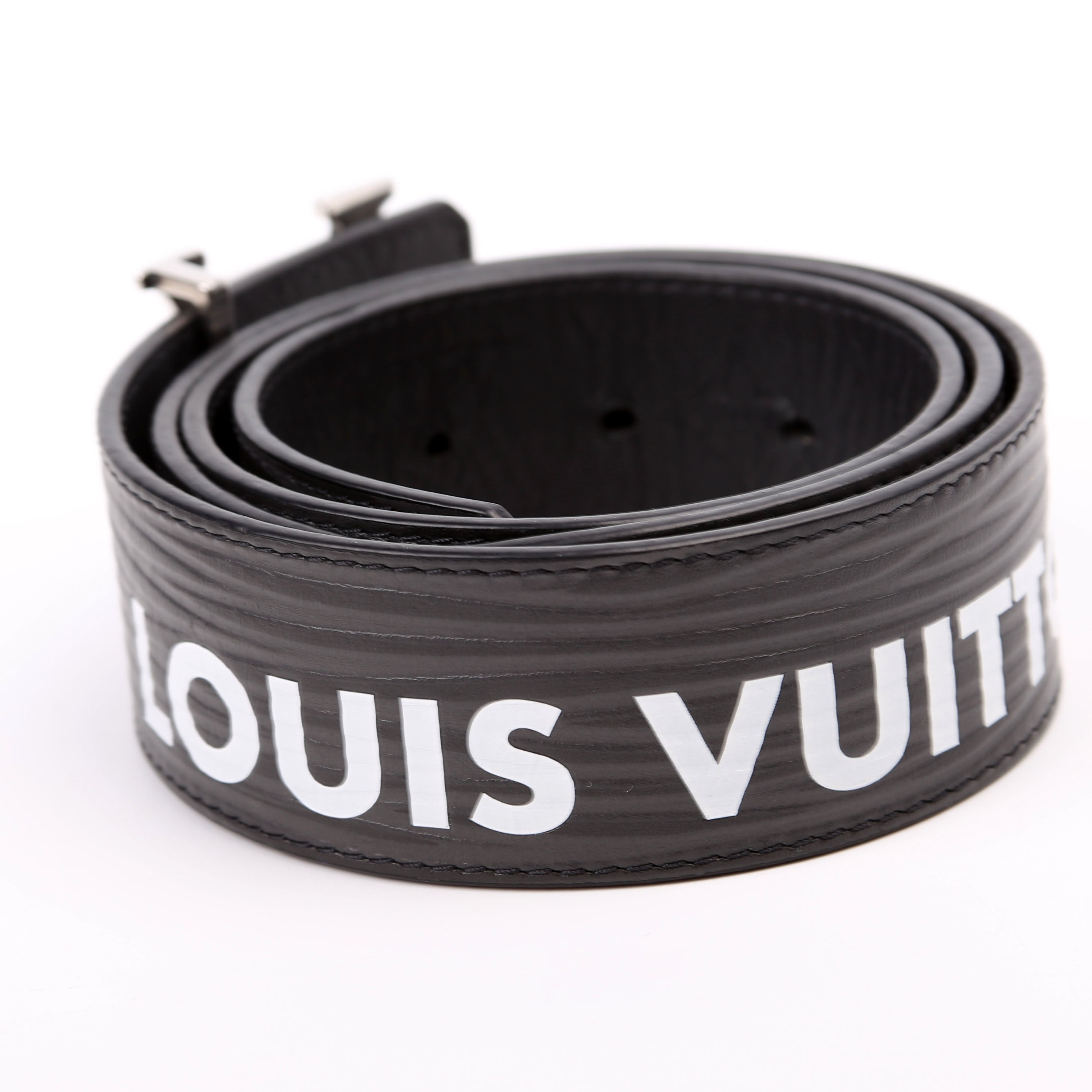 LV Initiales 40MM Epi/Shadow Monogram Belt Size 85/34 Black