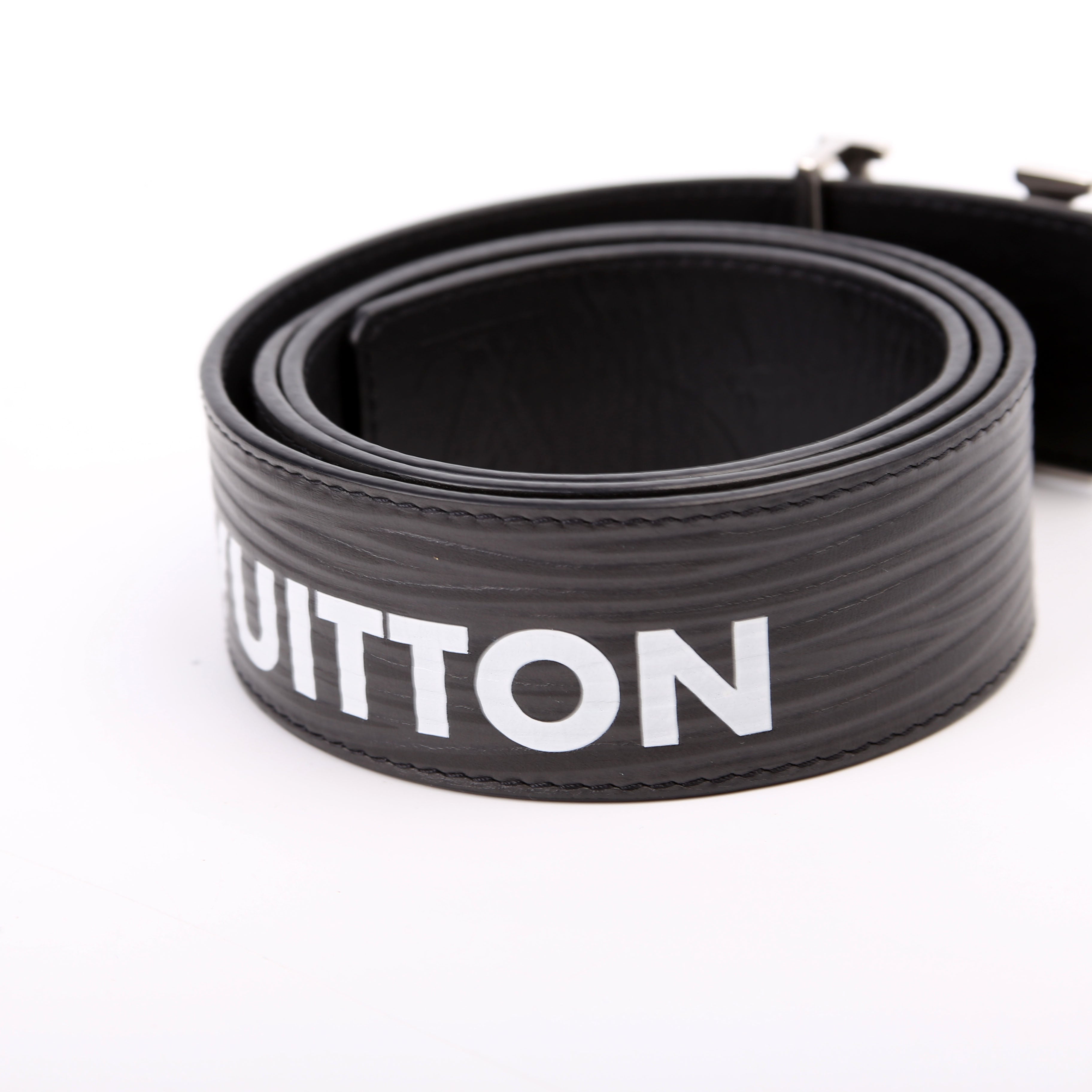 LV Initiales 40MM Epi/Shadow Monogram Belt Size 85/34 Black