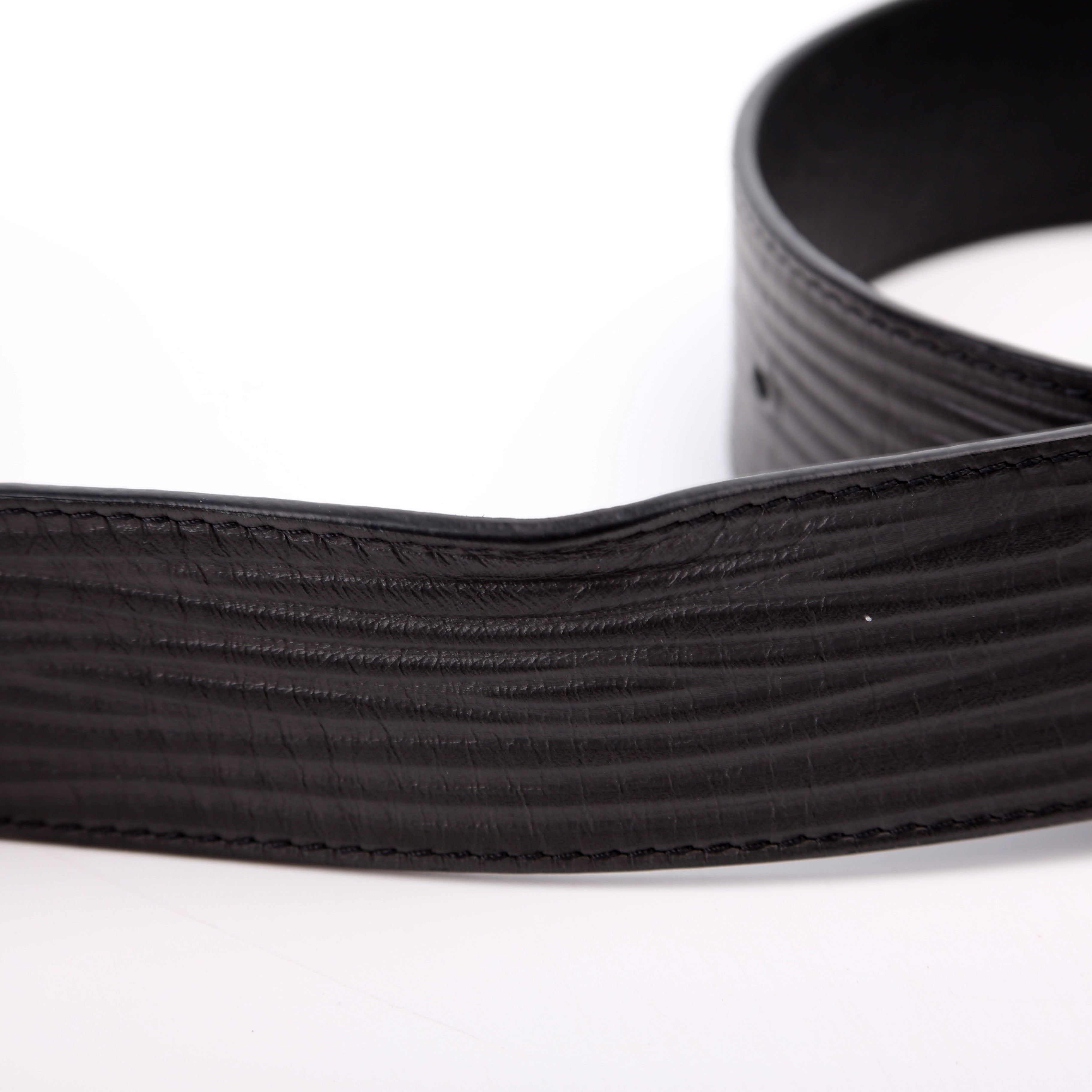 LV Initiales 40MM Epi/Shadow Monogram Belt Size 85/34 Black