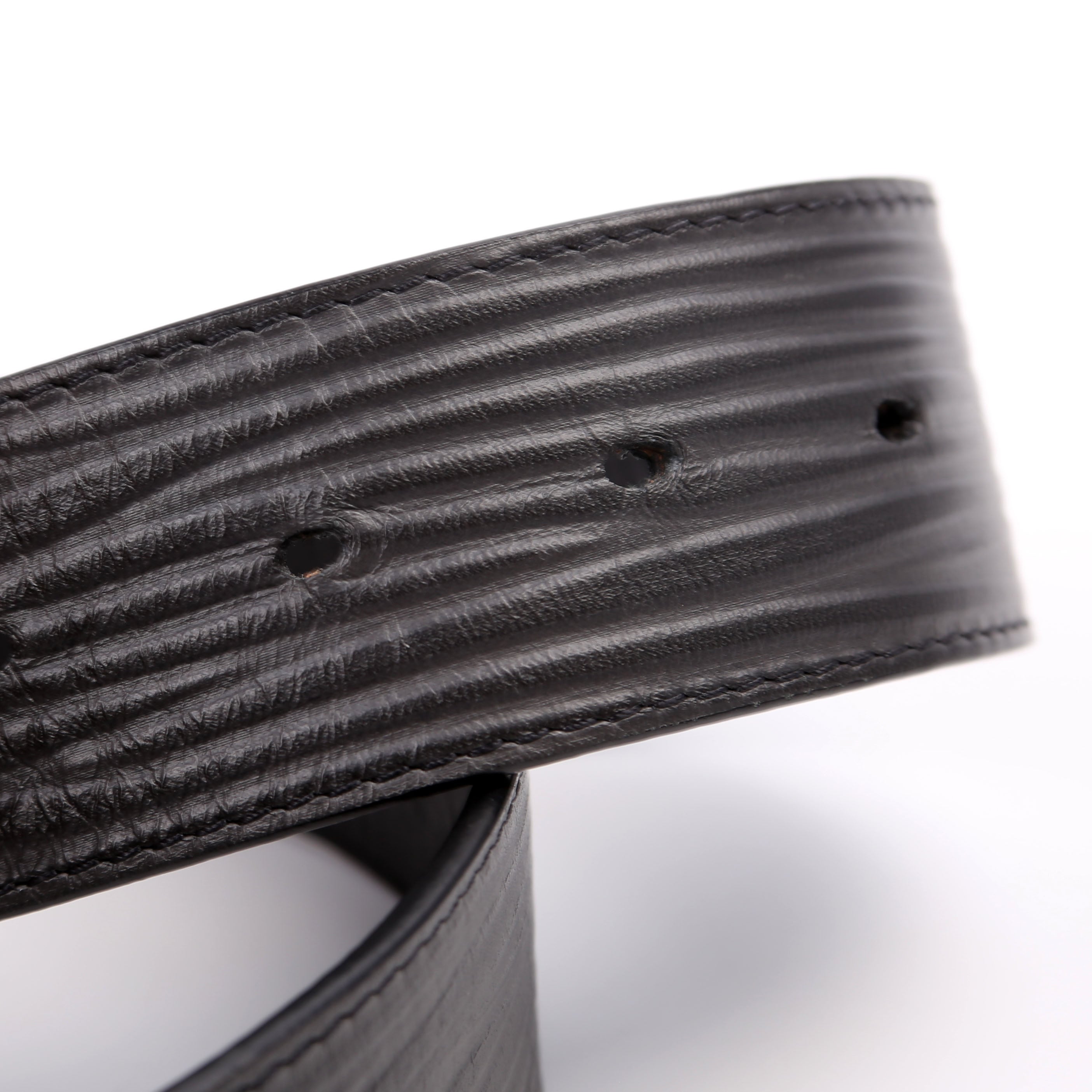 LV Initiales 40MM Epi/Shadow Monogram Belt Size 85/34 Black