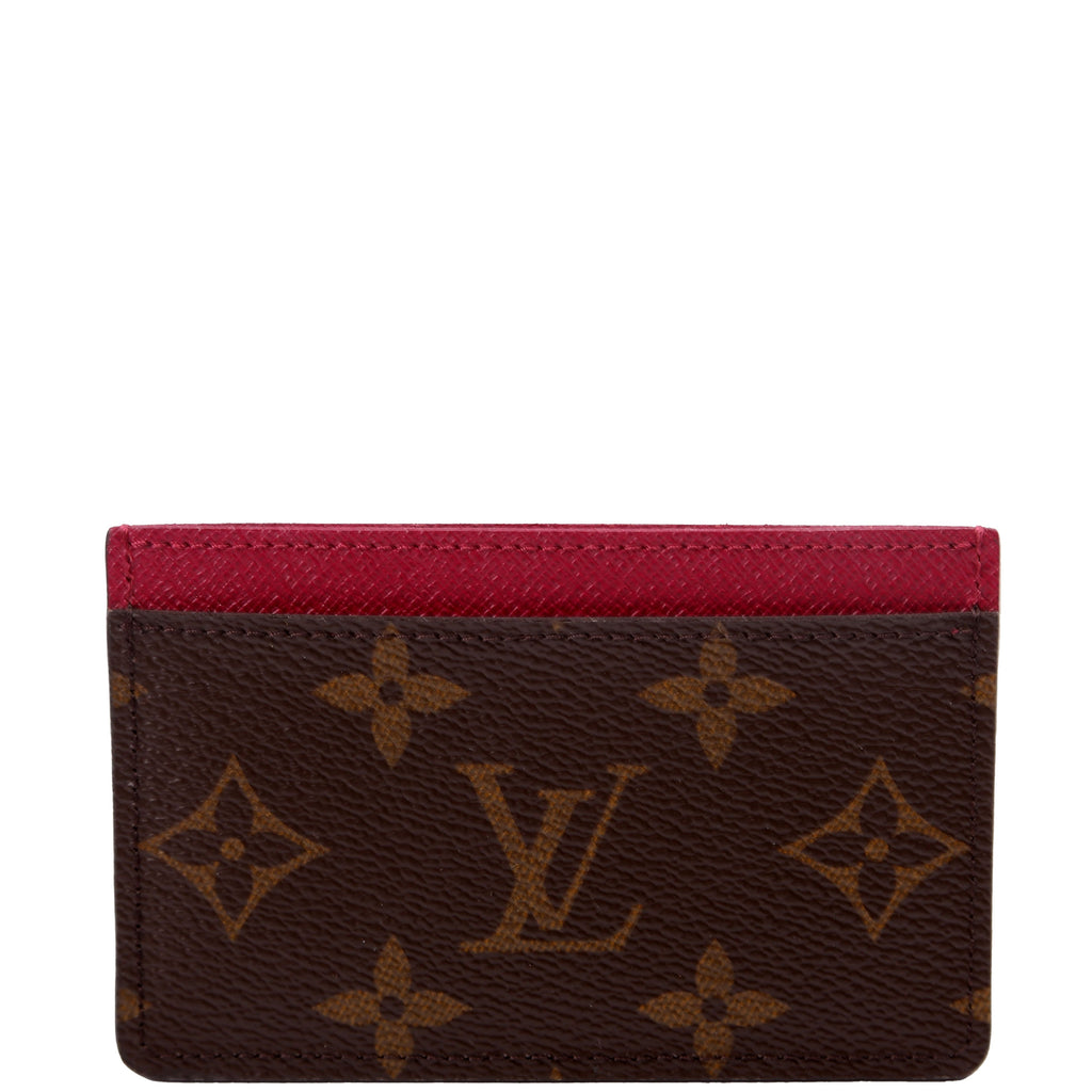 Card Holder Monogram Burgundy