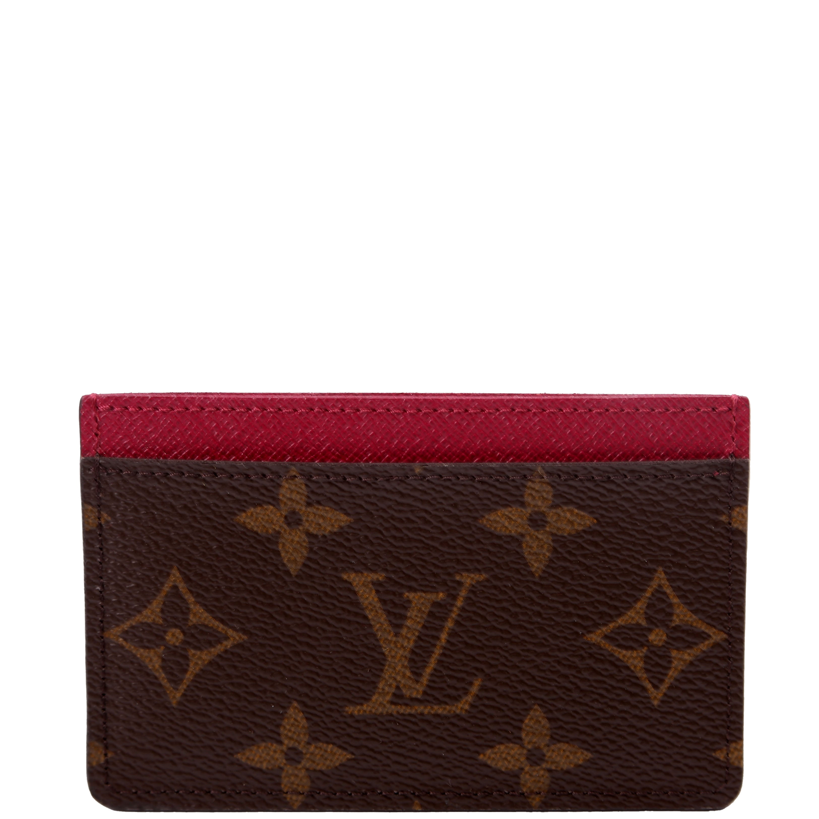 Card Holder Monogram Burgundy