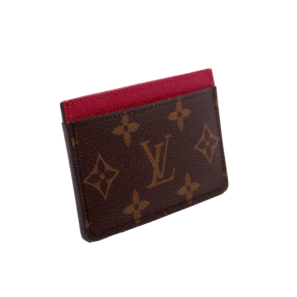 Card Holder Monogram Burgundy