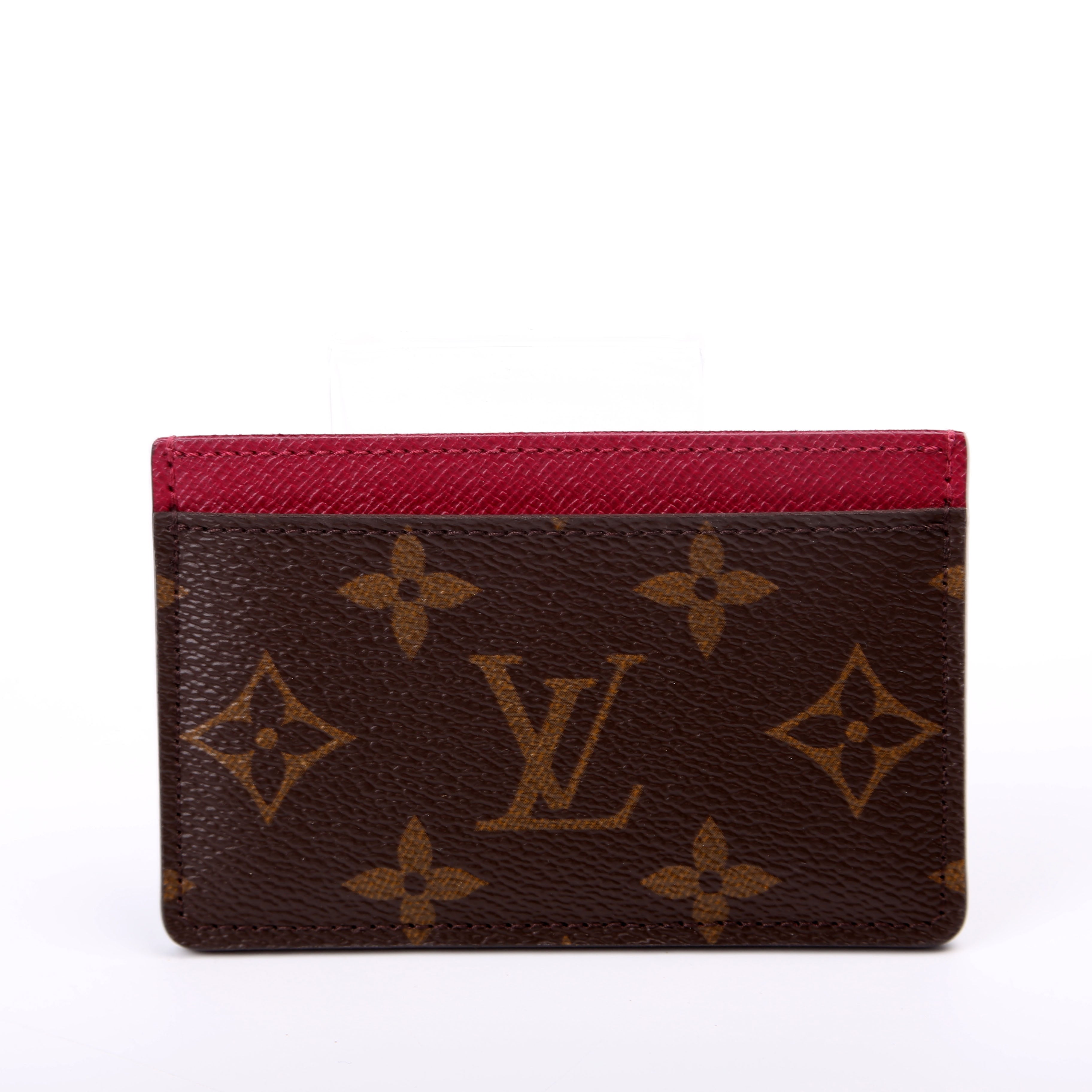 Card Holder Monogram Burgundy