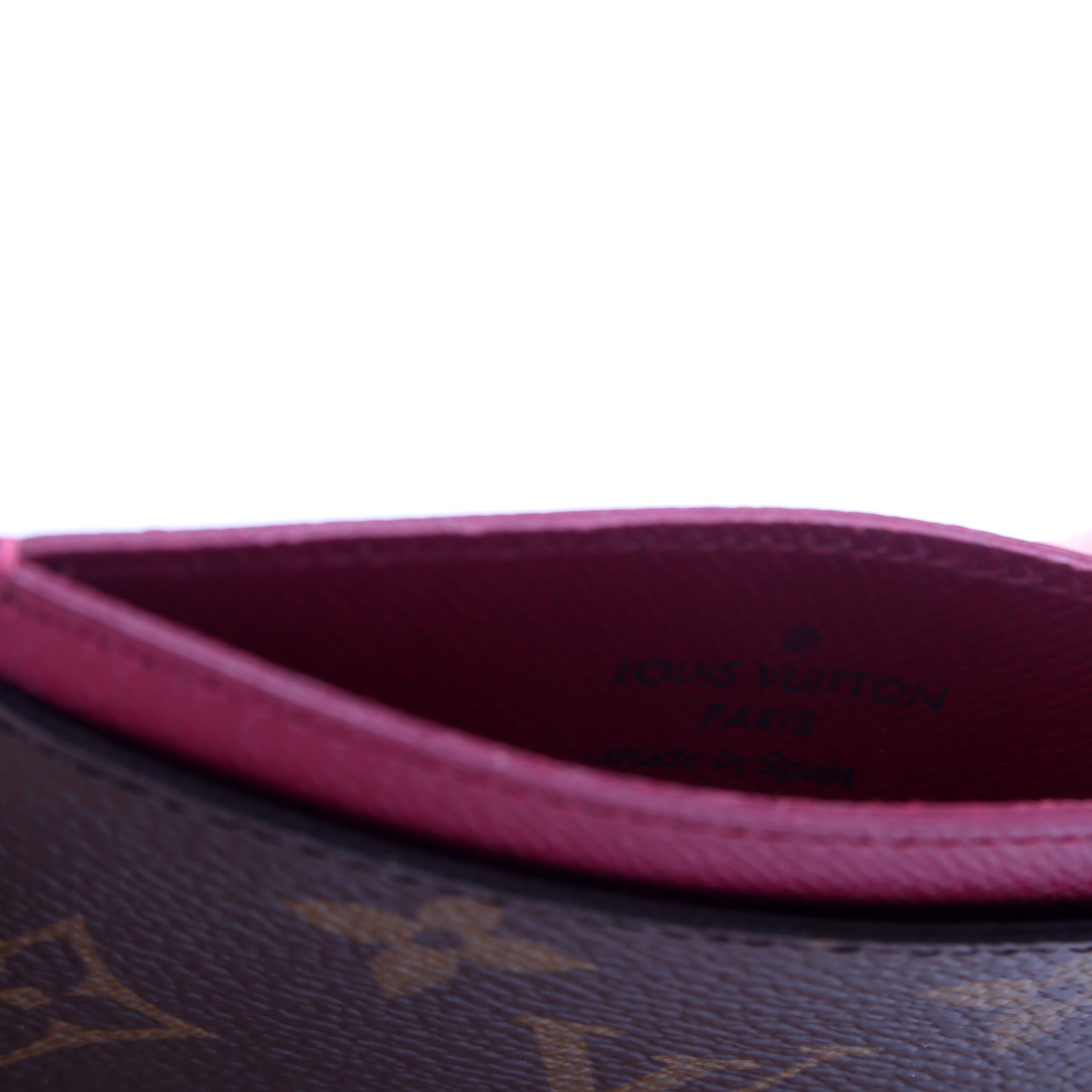 Card Holder Monogram Burgundy