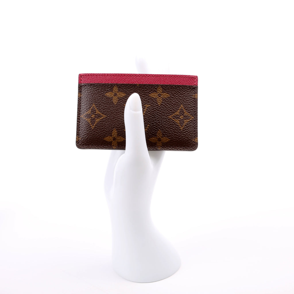 Card Holder Monogram Burgundy