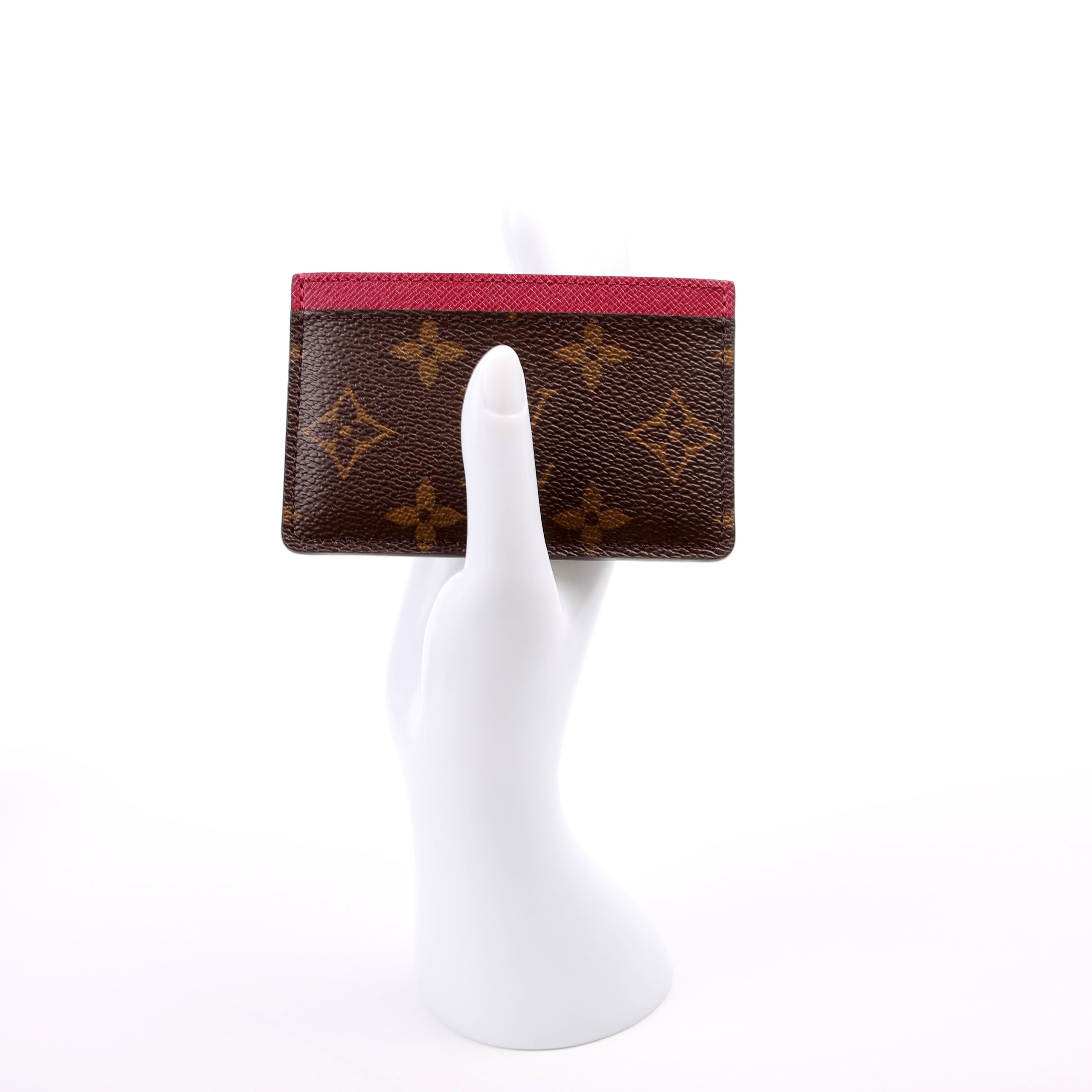 Card Holder Monogram Burgundy