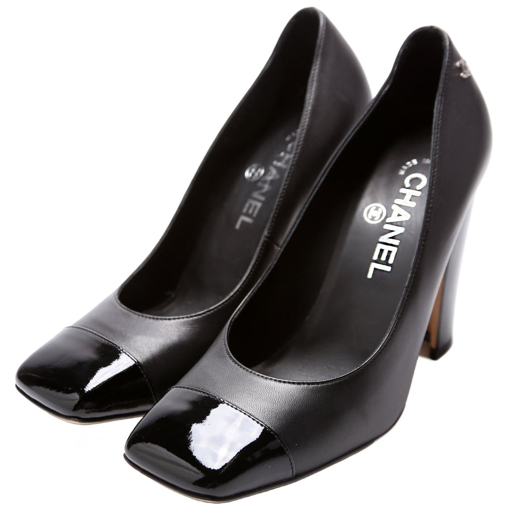 Square Cap Toe Pumps Size 37