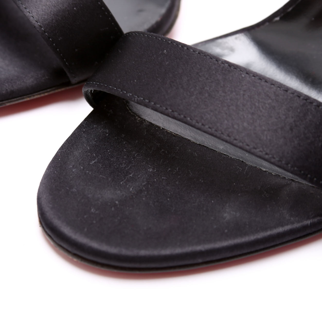 Lipstrass Queen 100MM Satin Sandals Size 38