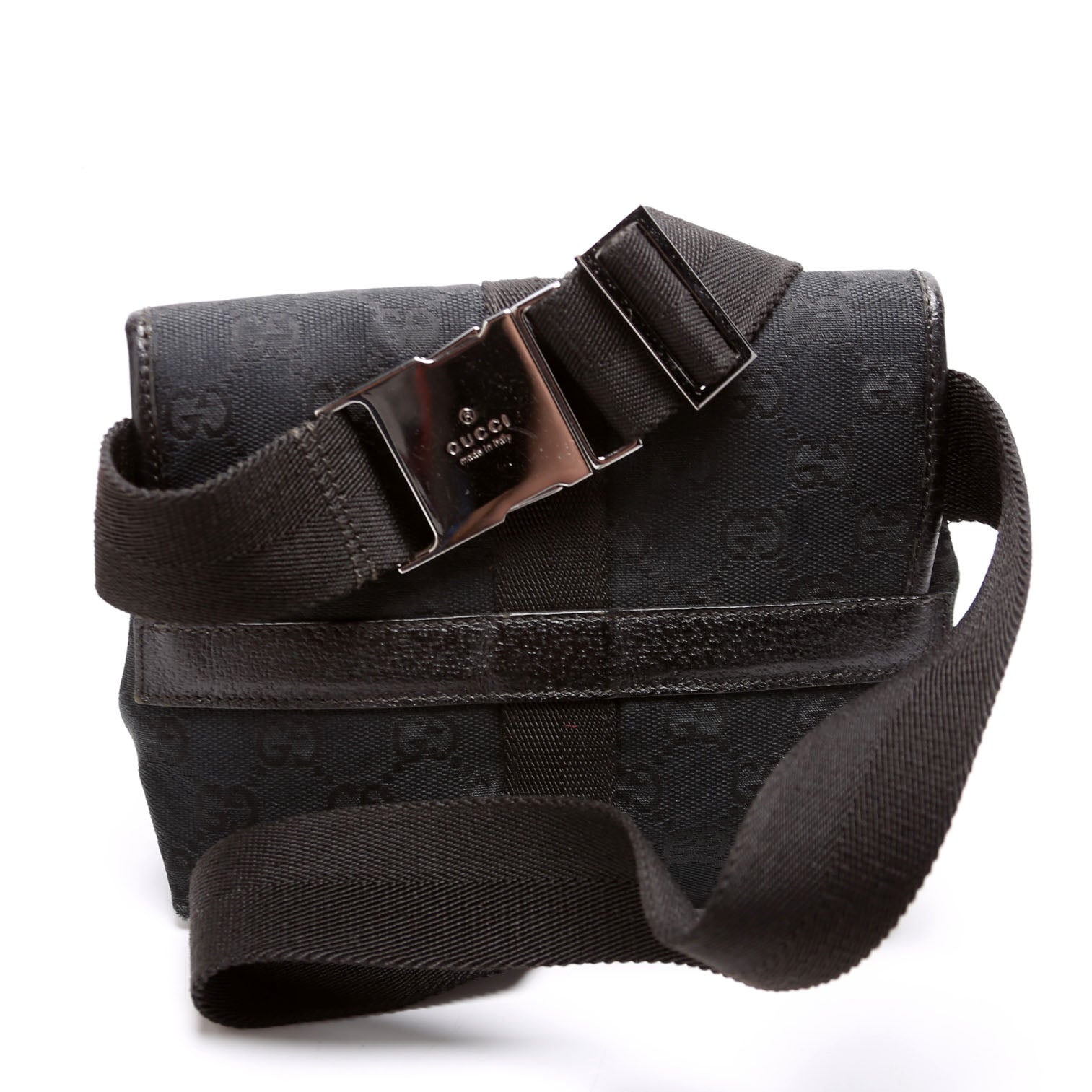 Gucci 449174 GG Canvas Belt Bag Black