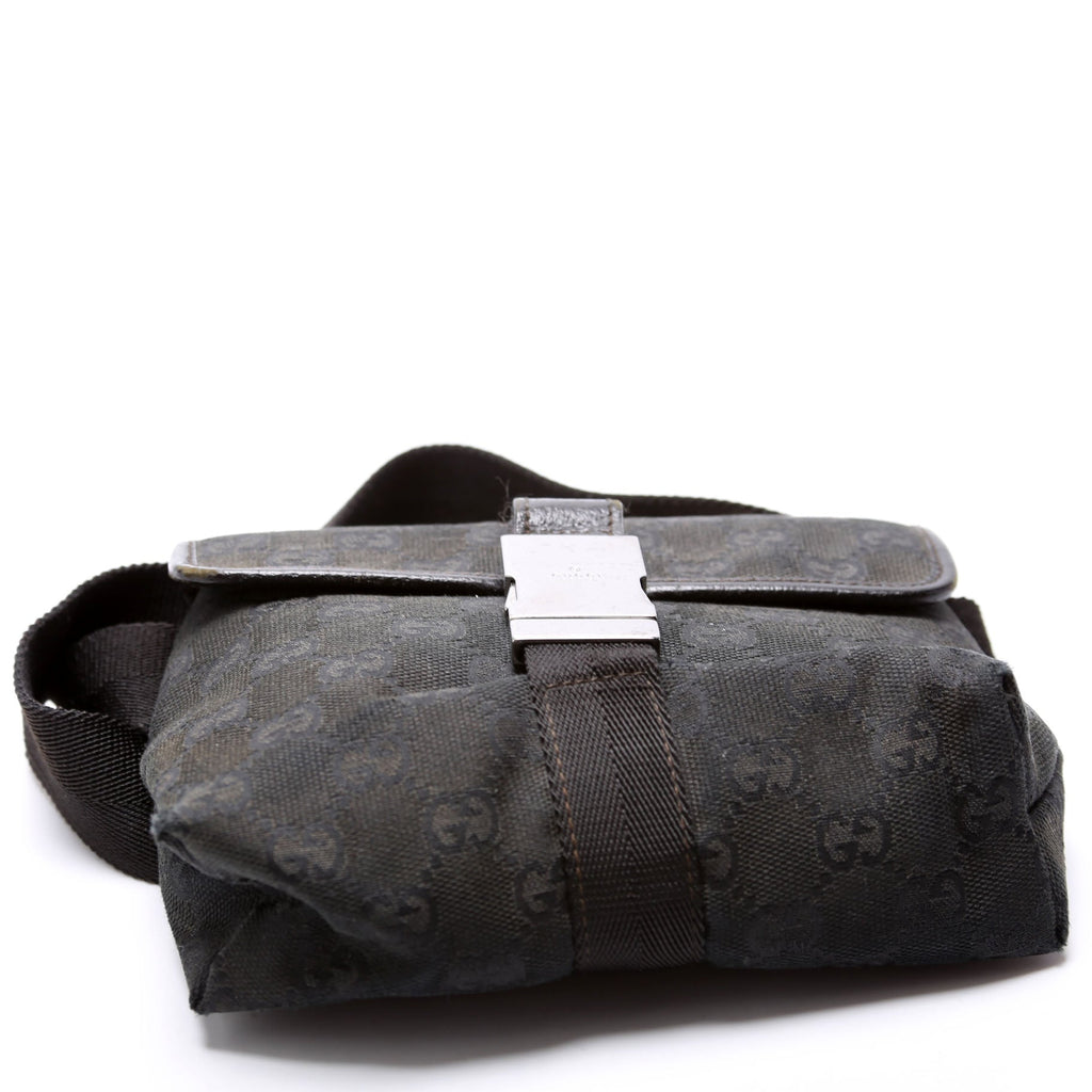 Gucci 449174 GG Canvas Belt Bag Black