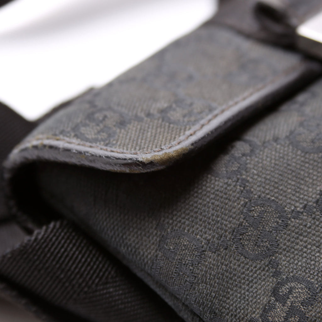 Gucci 449174 GG Canvas Belt Bag Black