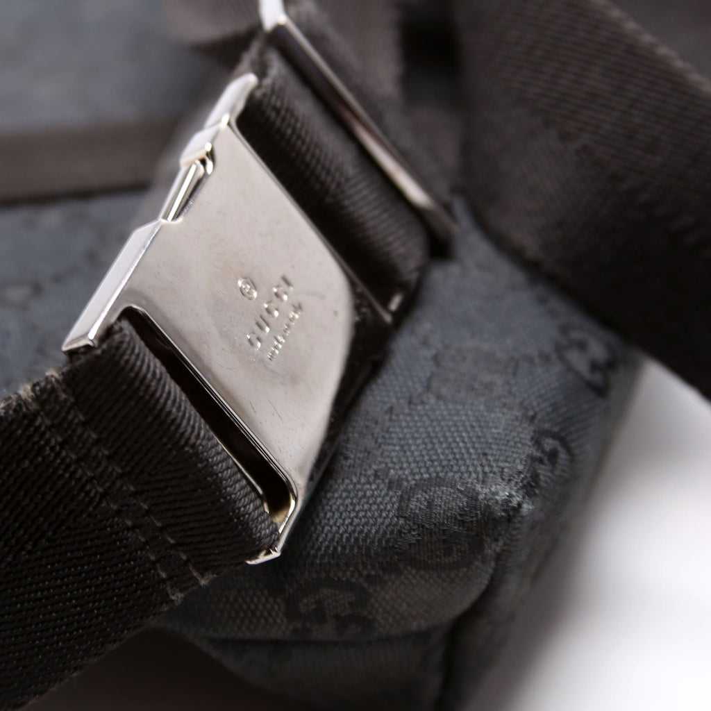 Gucci 449174 GG Canvas Belt Bag Black