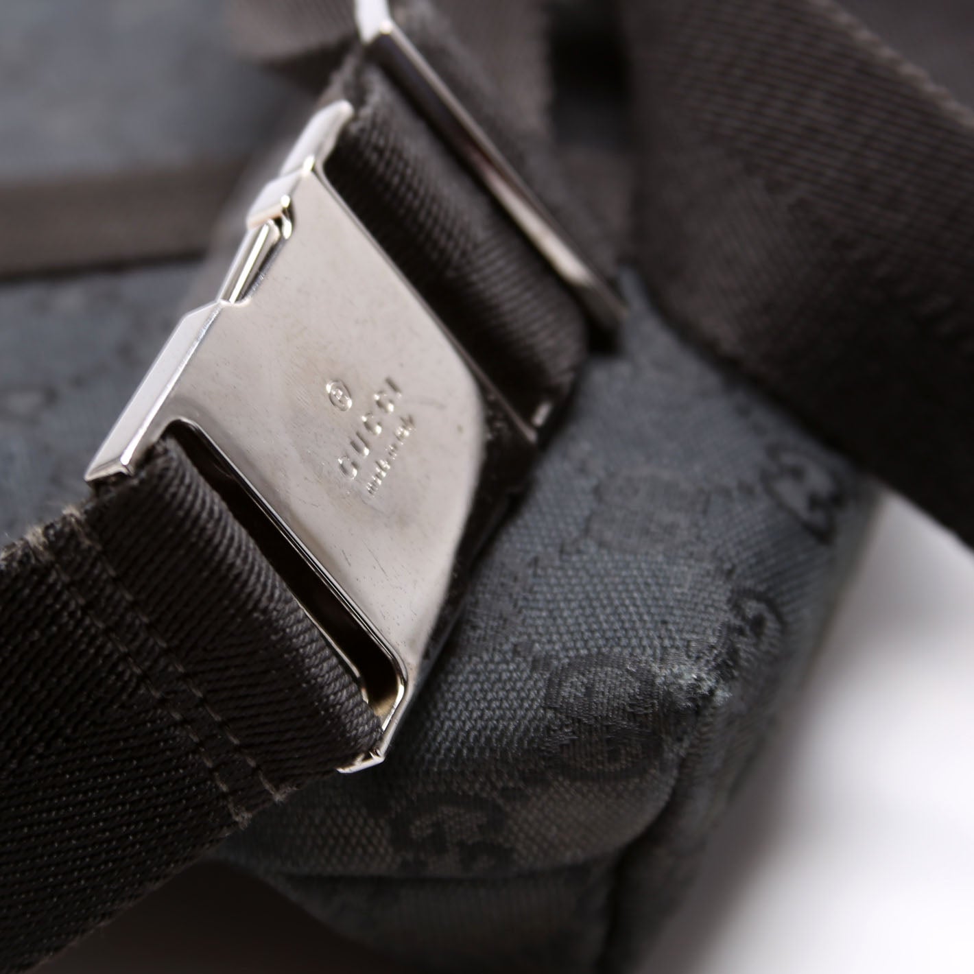 Gucci 449174 GG Canvas Belt Bag Black